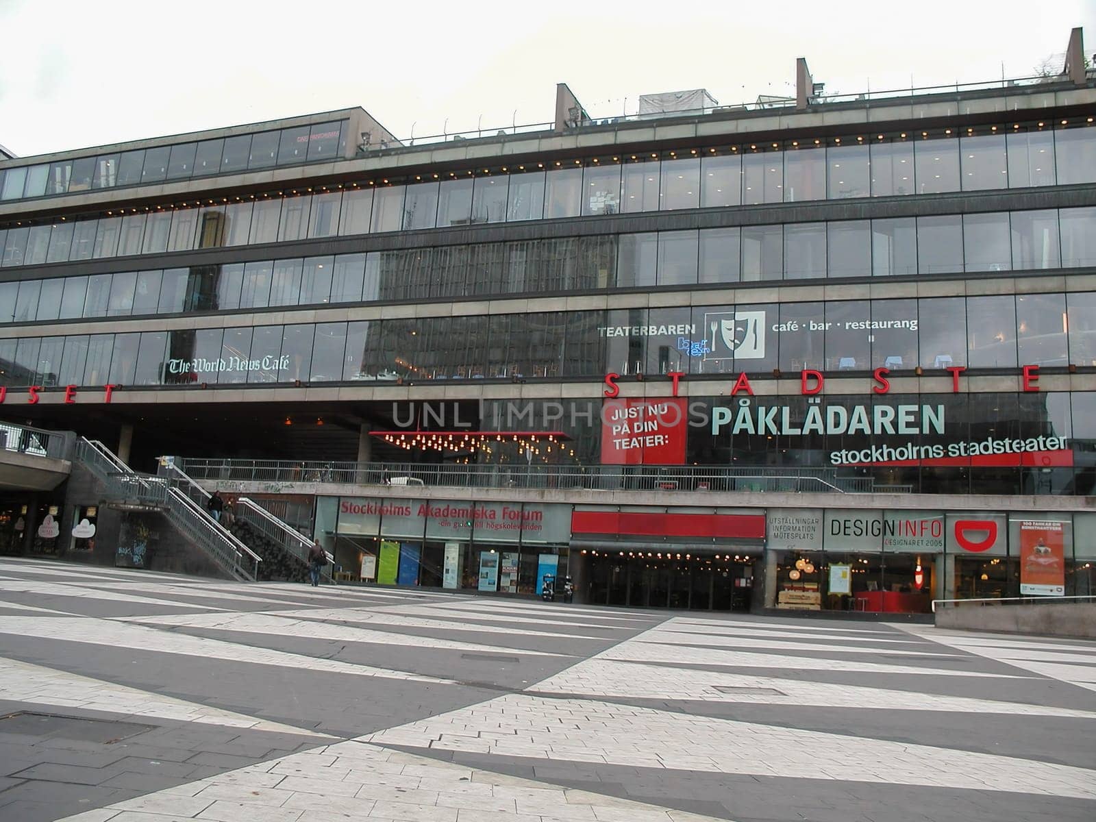 STOCKHOLM, SWEDEN - CIRCA AUGUST 2005: The Kulturhuset (meaning House of Culture) and Stadsteater (City Theatre) designed in 1974 is a masterpiece of Swedish modernist architecture