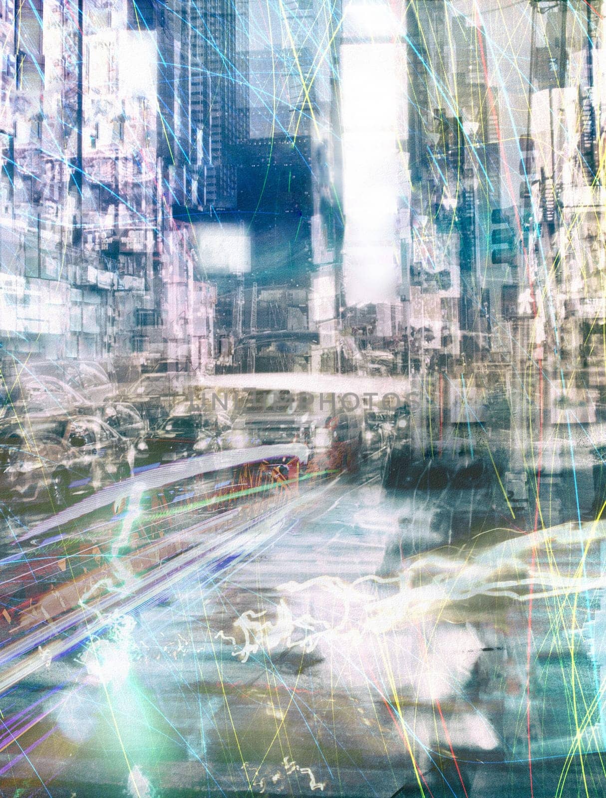 New York. Times Square. Modern abstract composition