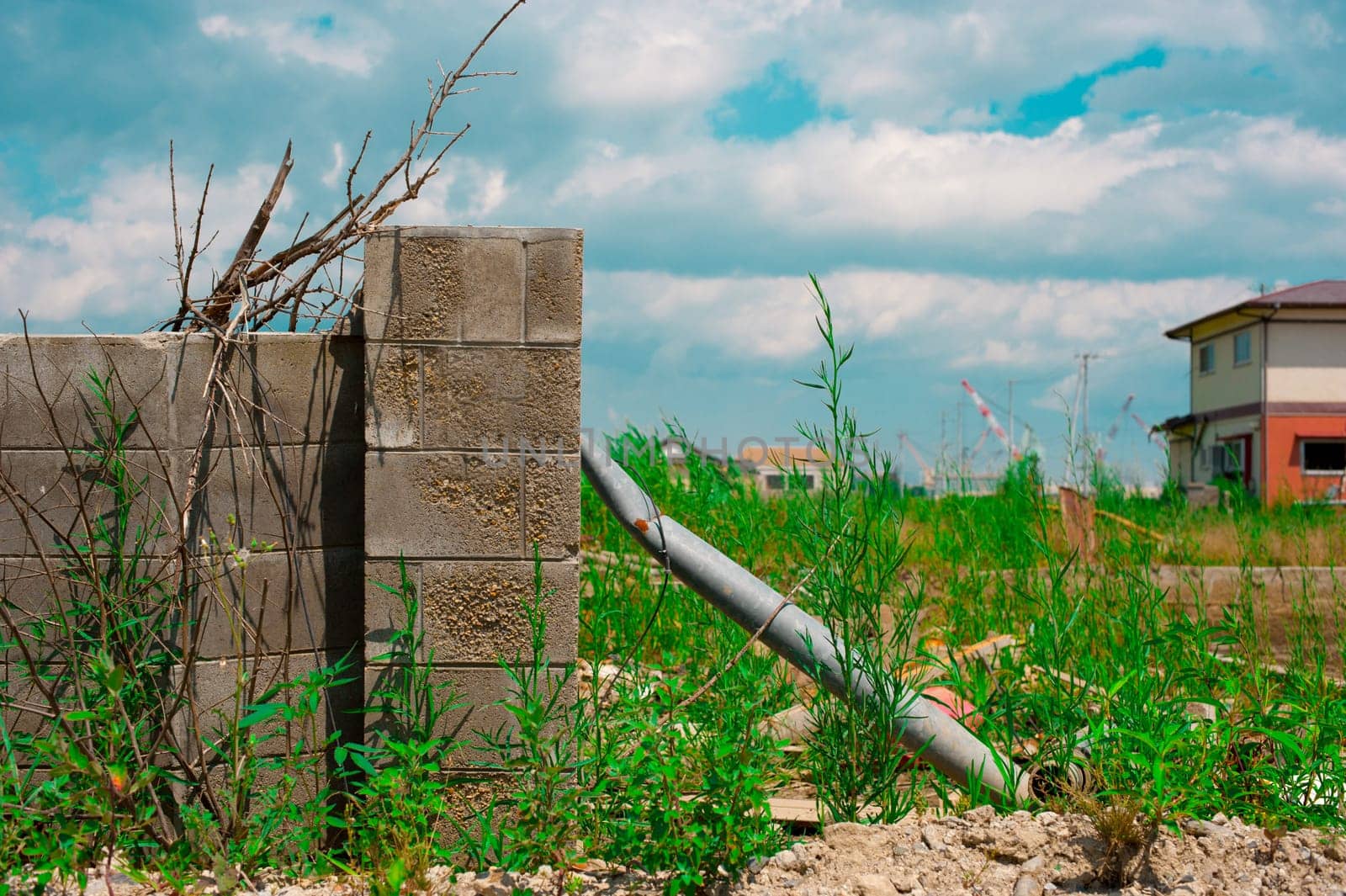 The Gate after Fukushima Tsunami Disaster in Ishinomaki, Japan. Fukushima Tsunami disaster happened on March 11 in 2011.