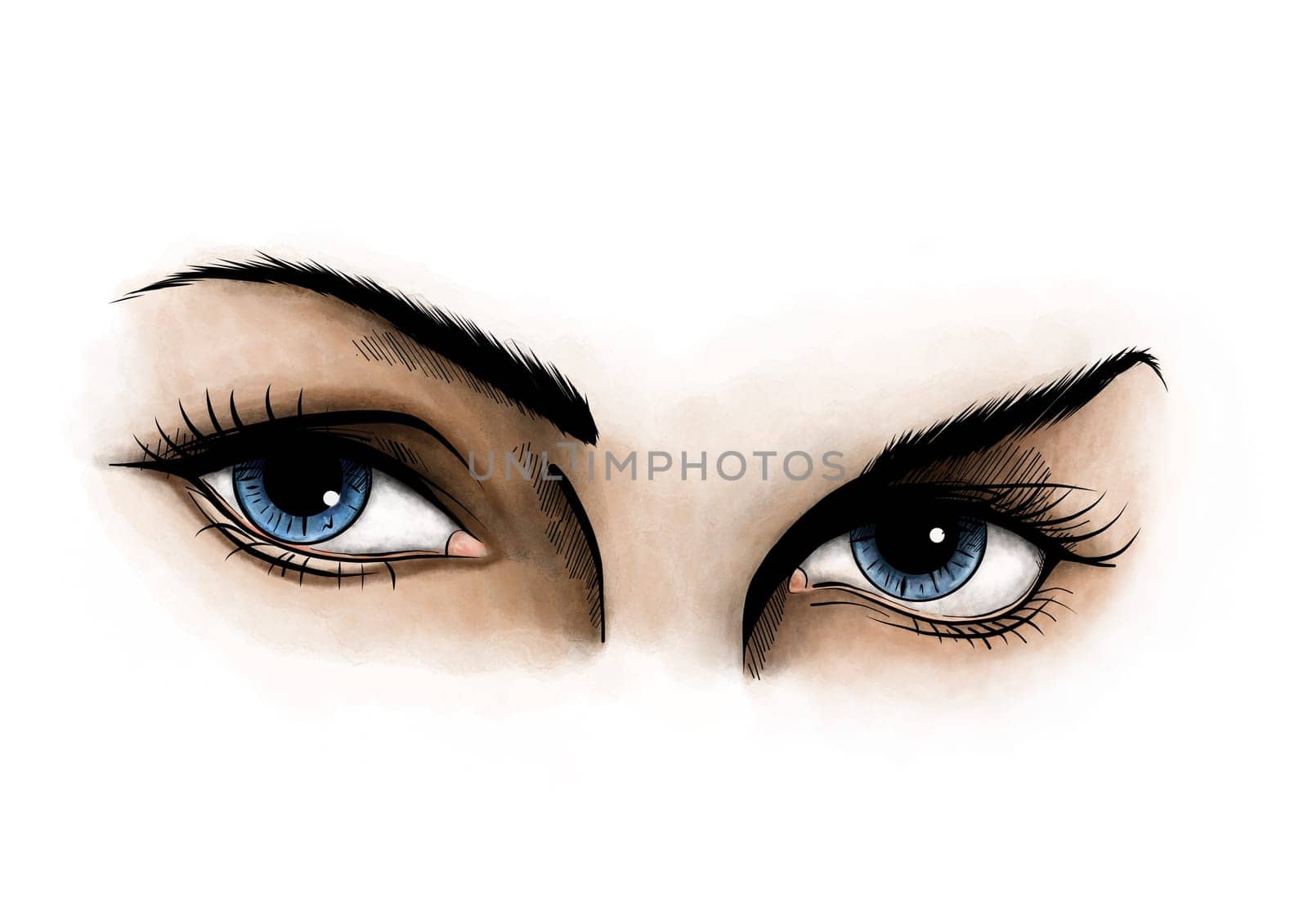 Beautiful Women Eyes with make up