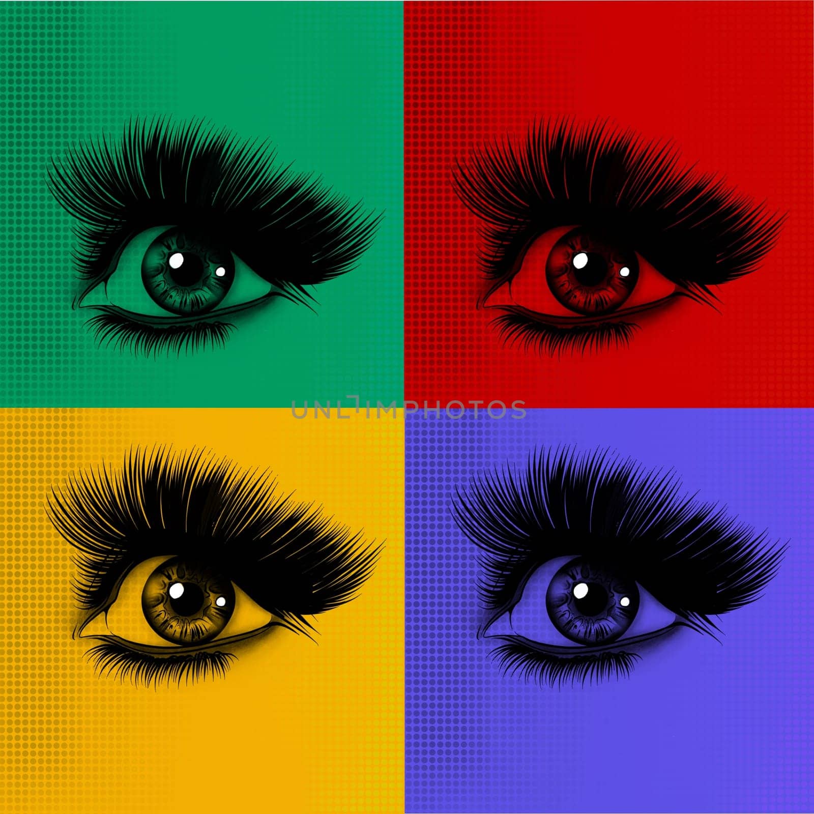 Beautiful Women Eyes with make up