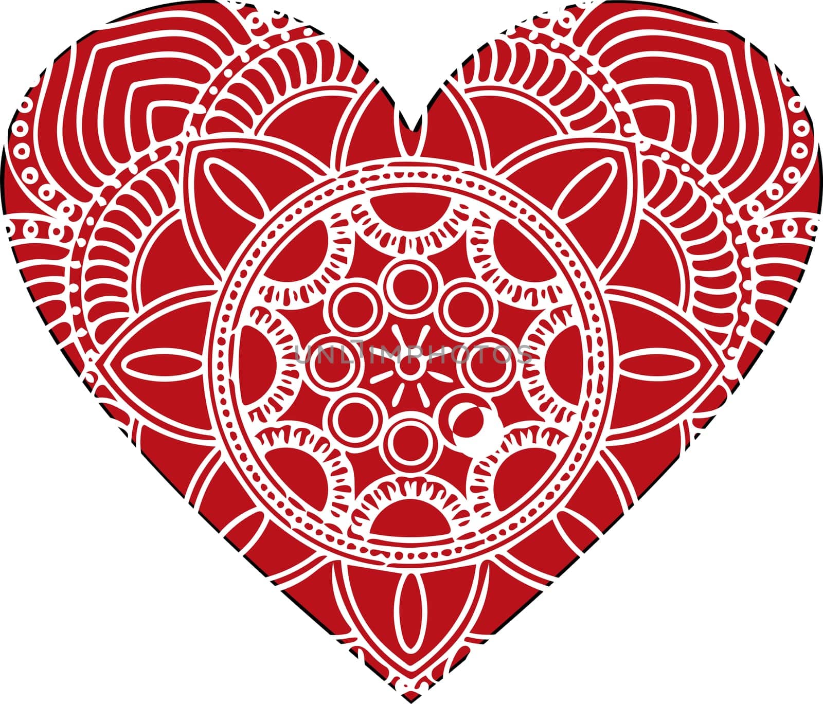Ornate vector heart in Victorian style. Elegant element for logo design. Lace floral illustration for wedding invitations, greeting cards, Valentines cards. Vintage pink decor in shape of heart.