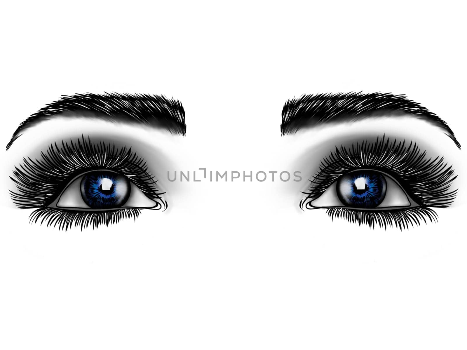 Beautiful Women Eyes with make up
