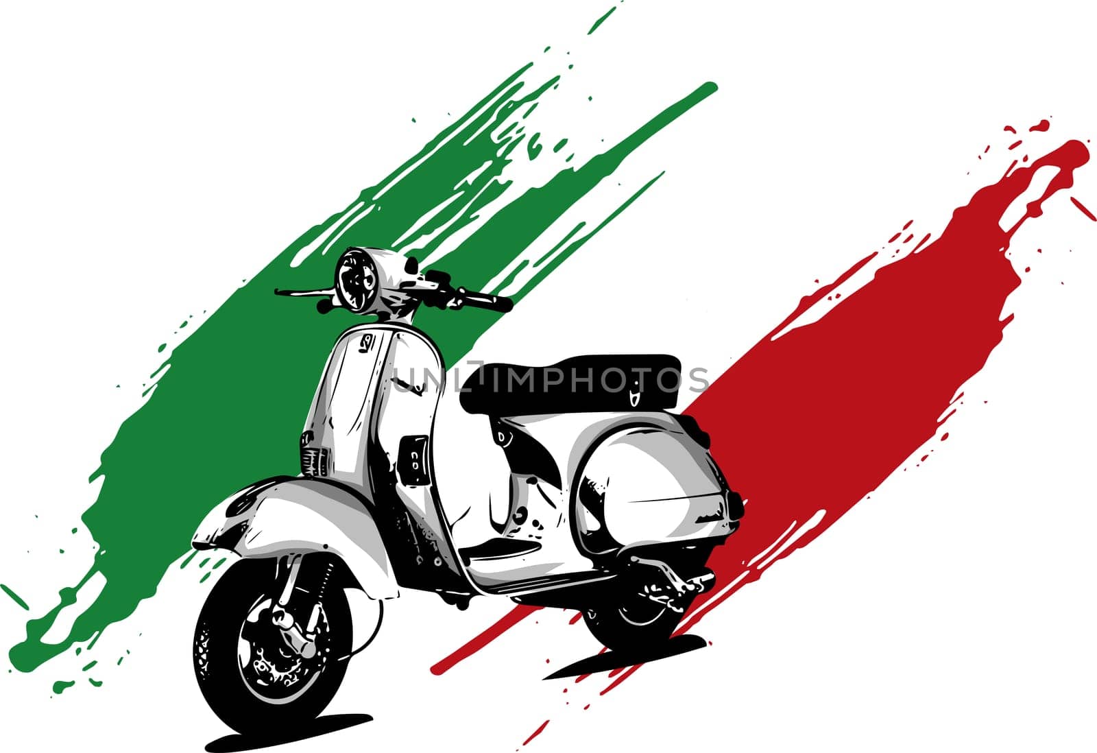 Vector illustration of an Italian scooter