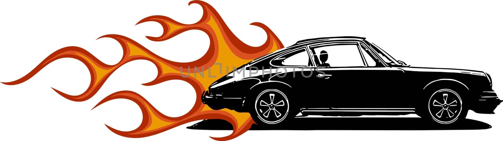 European classic sports car silhouettes, outlines, contours. Your Logo