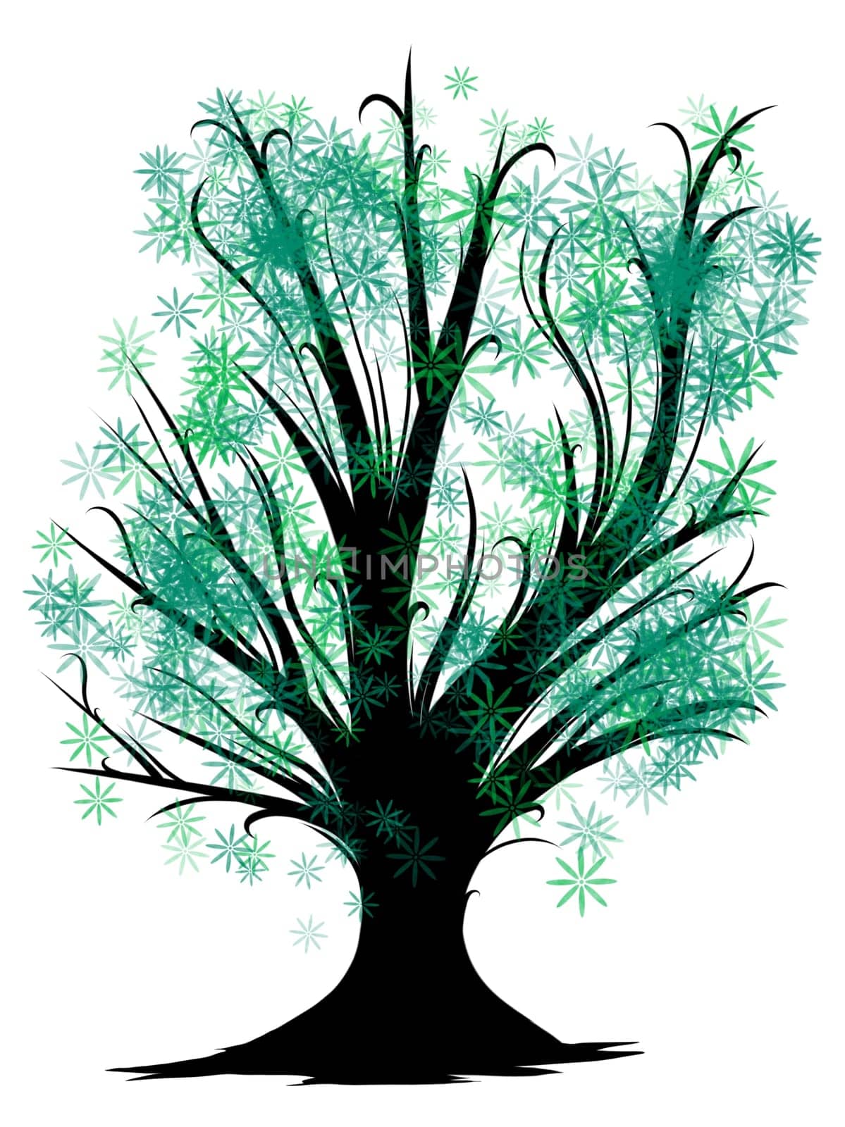 new cartoon style tree icon isolated on white background can use like design element
