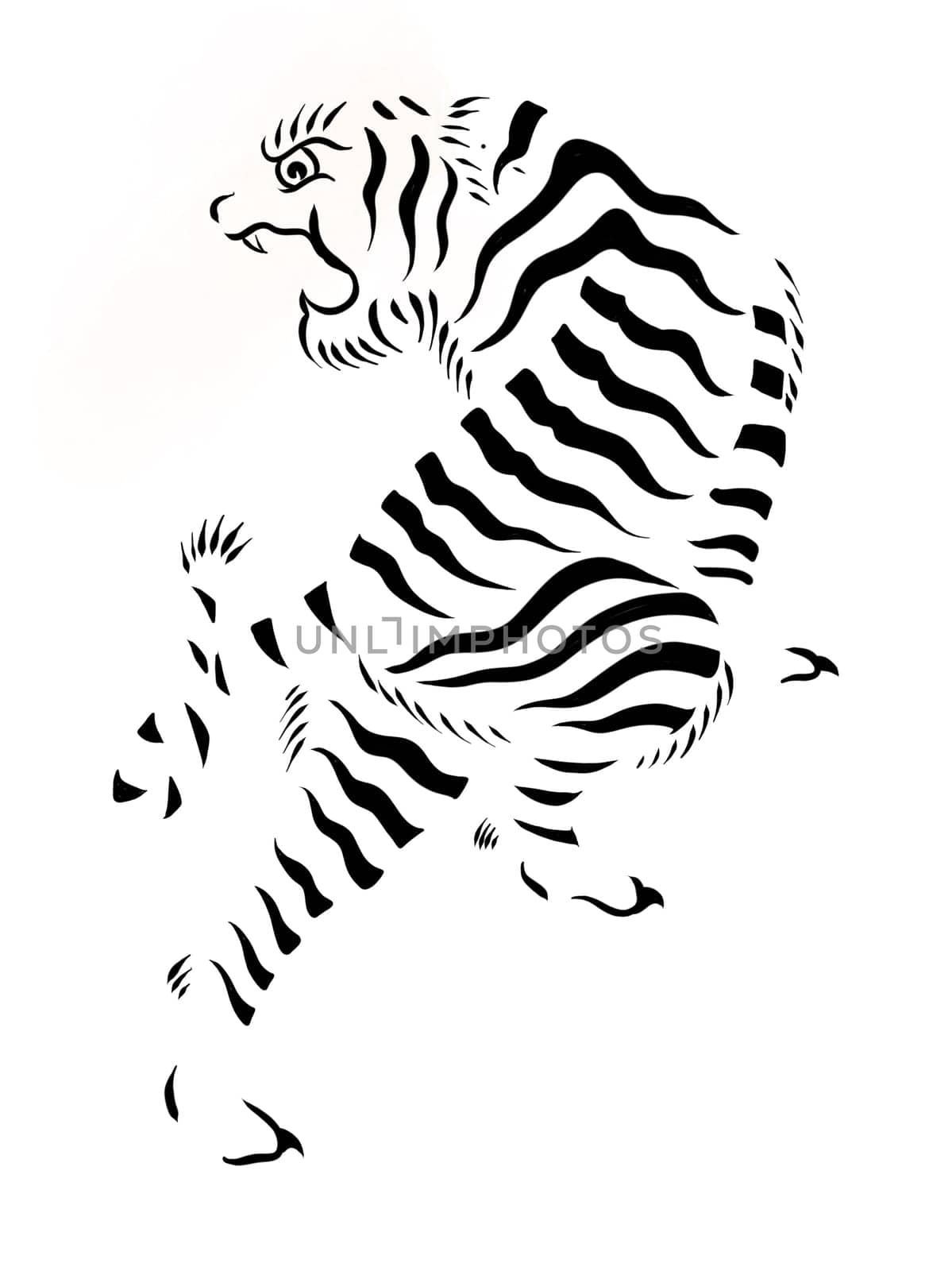 illustration Tiger Eyes Mascot Graphic