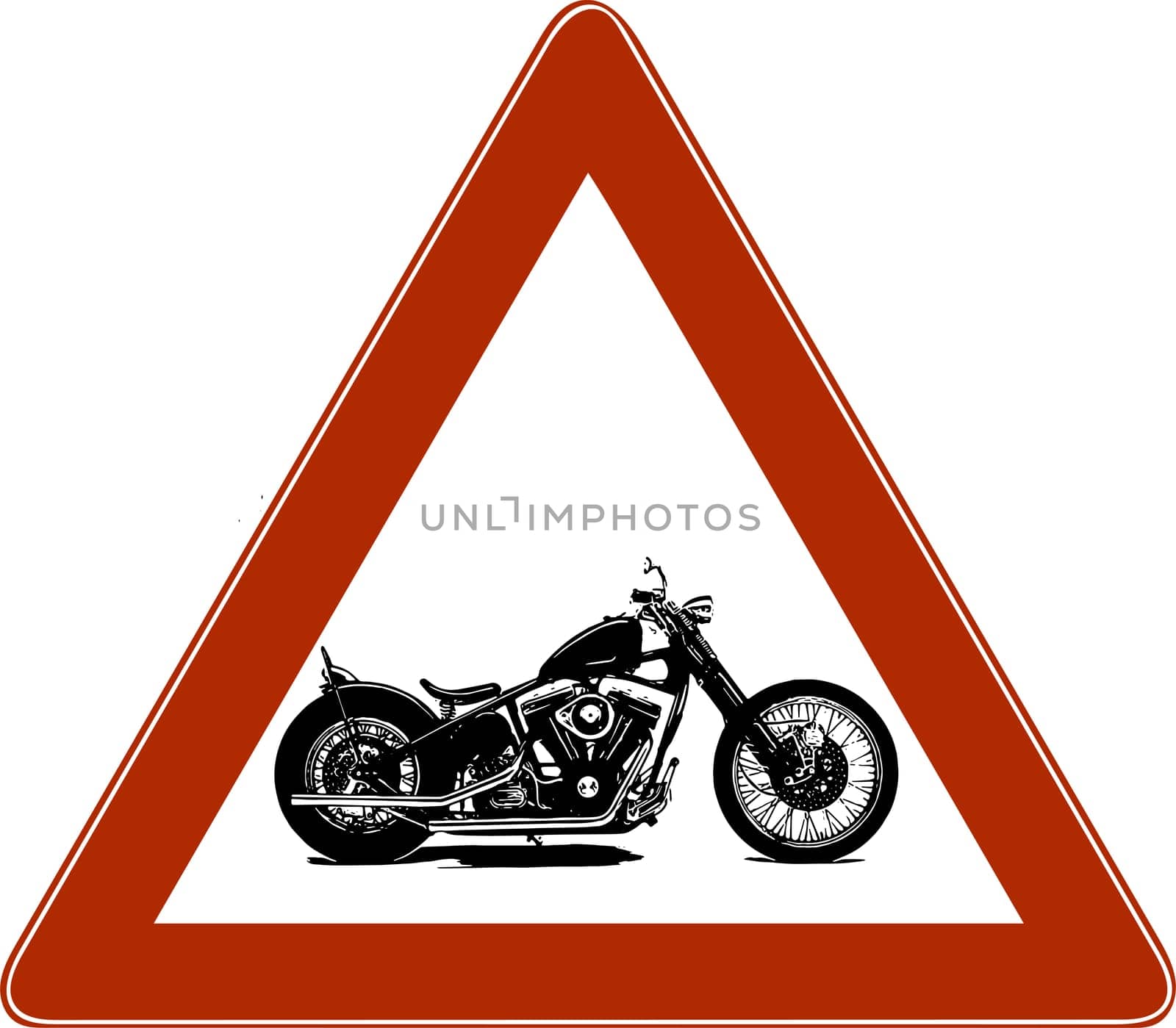 Vintage Chopper Motorcycle Poster illustration