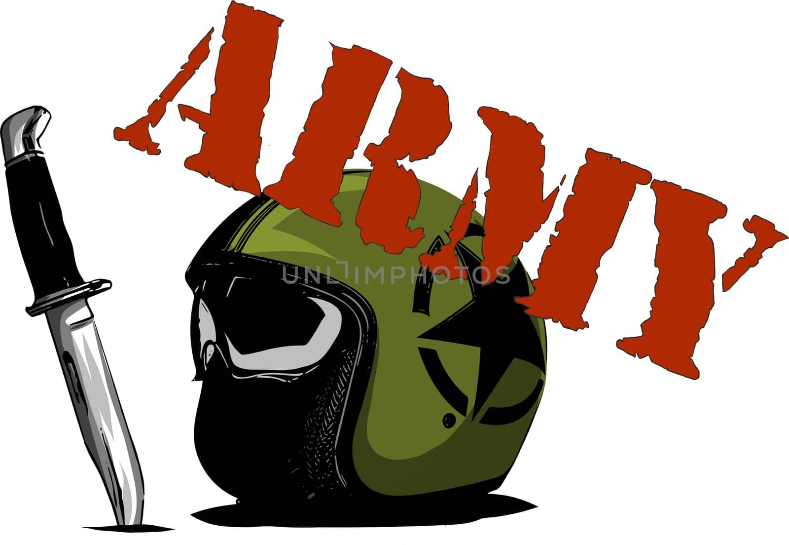 green motorcycle helmet with strips on a white background
