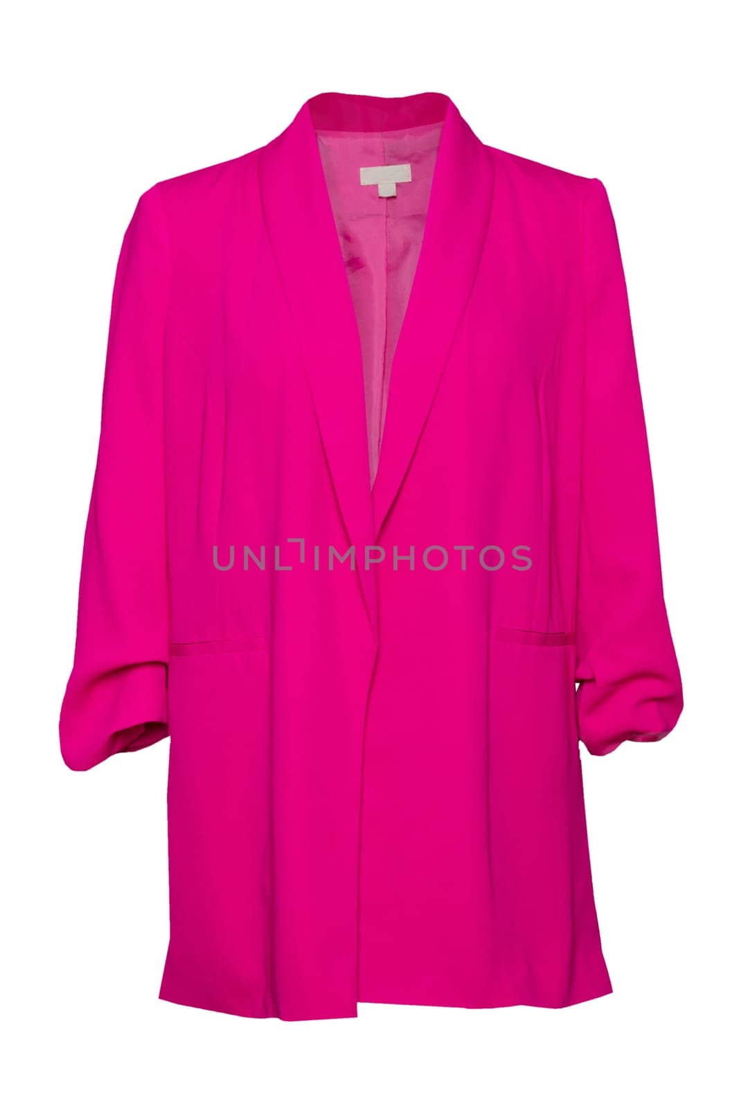Women jackets. Woman pink jacket isolated on a white background. Women fashion.