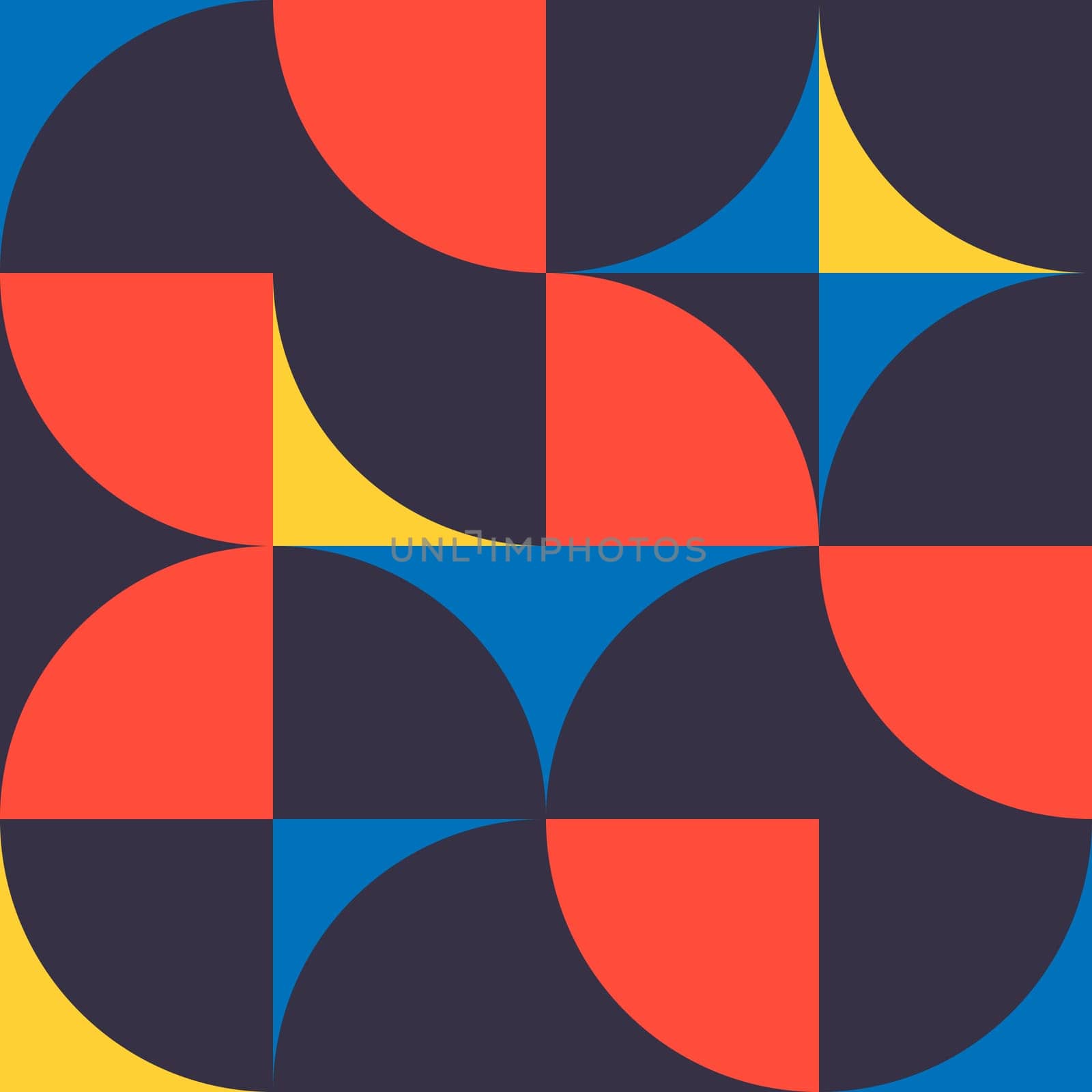 Simple geometric artwork with editable bold blocks. Scandinavian style. Universal abstract seamless pattern for wallpaper, web or prints cover, textile, ceramic tile etc.