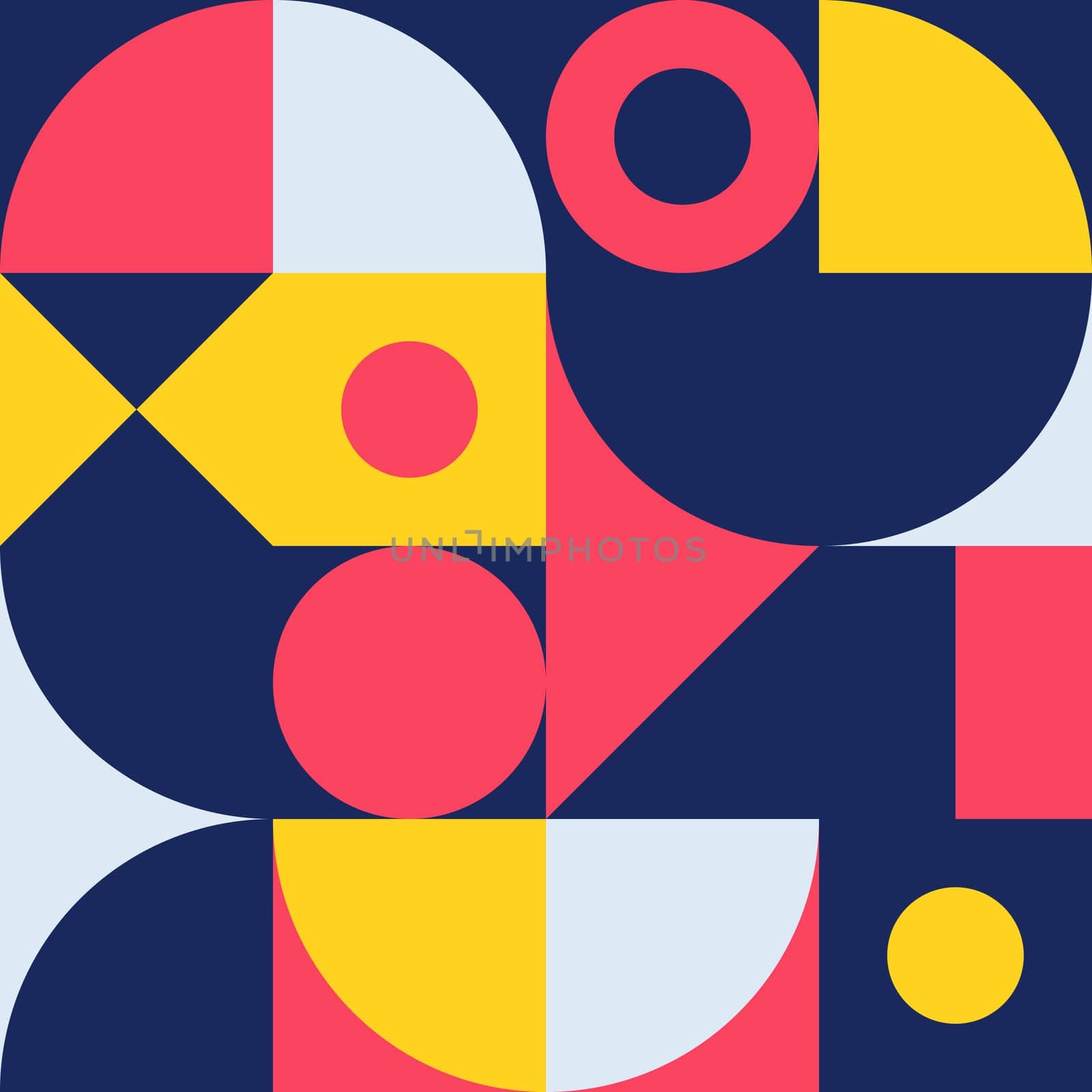 Simple geometric artwork with editable bold blocks. Scandinavian style. Universal abstract seamless pattern for wallpaper, web or prints cover, textile, ceramic tile etc.