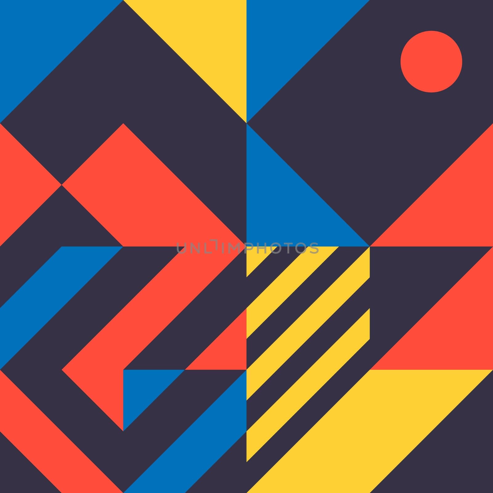 Simple geometric artwork with editable bold blocks. Scandinavian style. Universal abstract seamless pattern for wallpaper, web or prints cover, textile, ceramic tile etc.