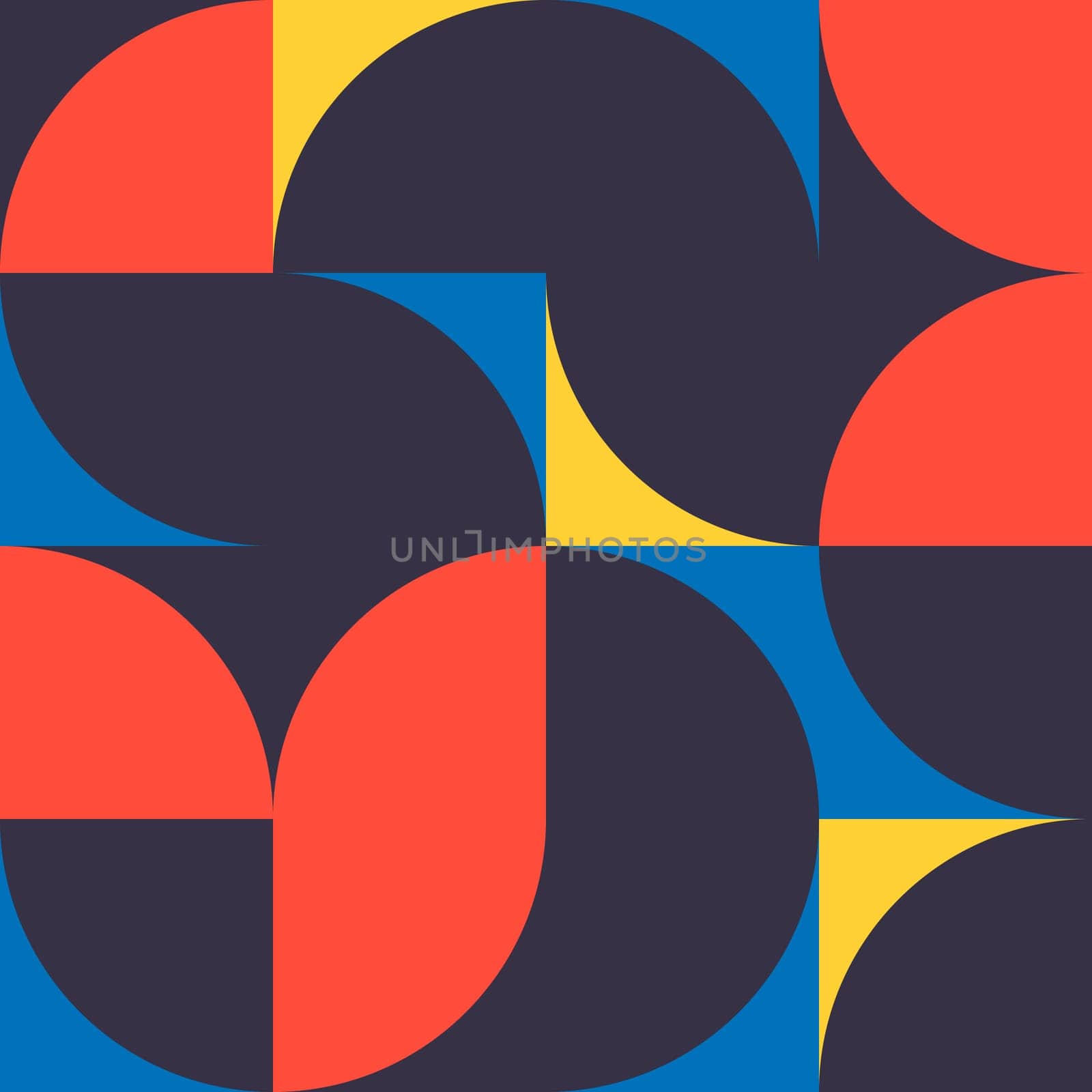 Simple geometric artwork with editable bold blocks. Scandinavian style. Universal abstract seamless pattern for wallpaper, web or prints cover, textile, ceramic tile etc.