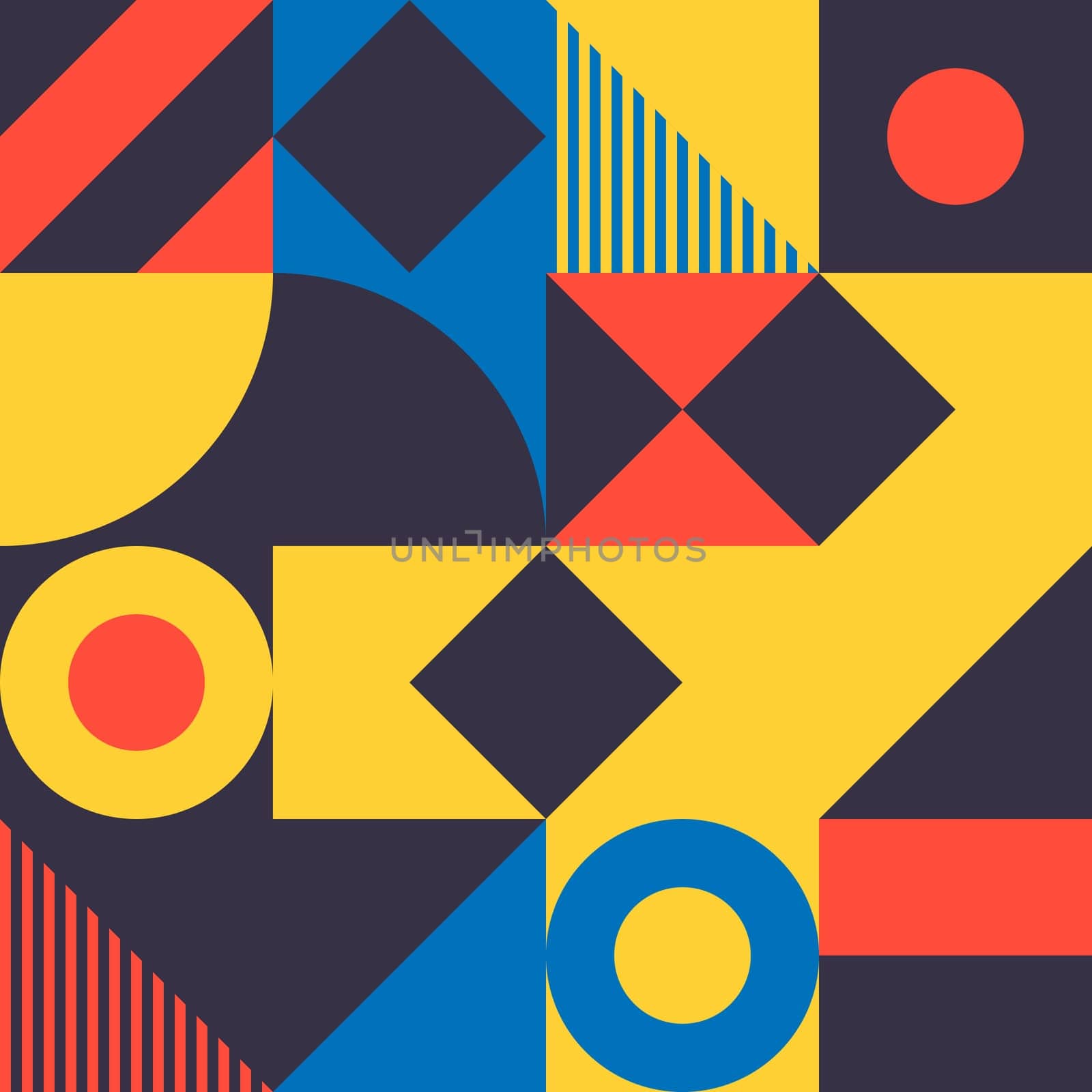 Simple geometric artwork with editable bold blocks. Scandinavian style. Universal abstract seamless pattern for wallpaper, web or prints cover, textile, ceramic tile etc.