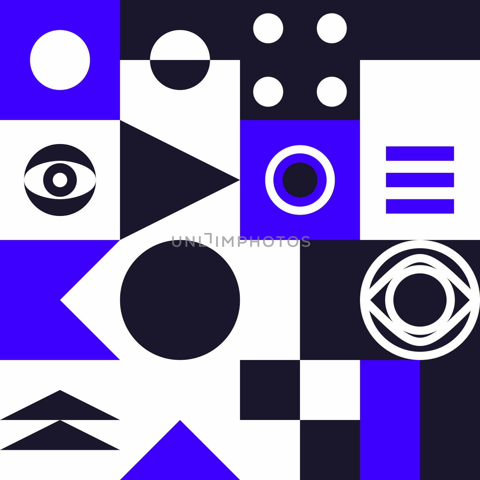 Simple geometric artwork with editable bold blocks. Scandinavian style. Universal abstract seamless pattern for wallpaper, web or prints cover, textile, ceramic tile etc.