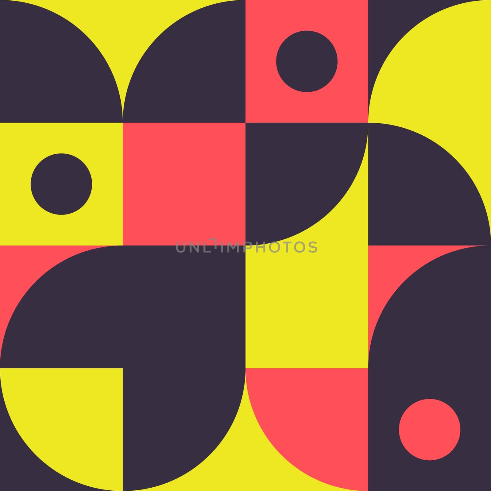 Simple geometric artwork with editable bold blocks. Scandinavian style. Universal abstract seamless pattern for wallpaper, web or prints cover, textile, ceramic tile etc.