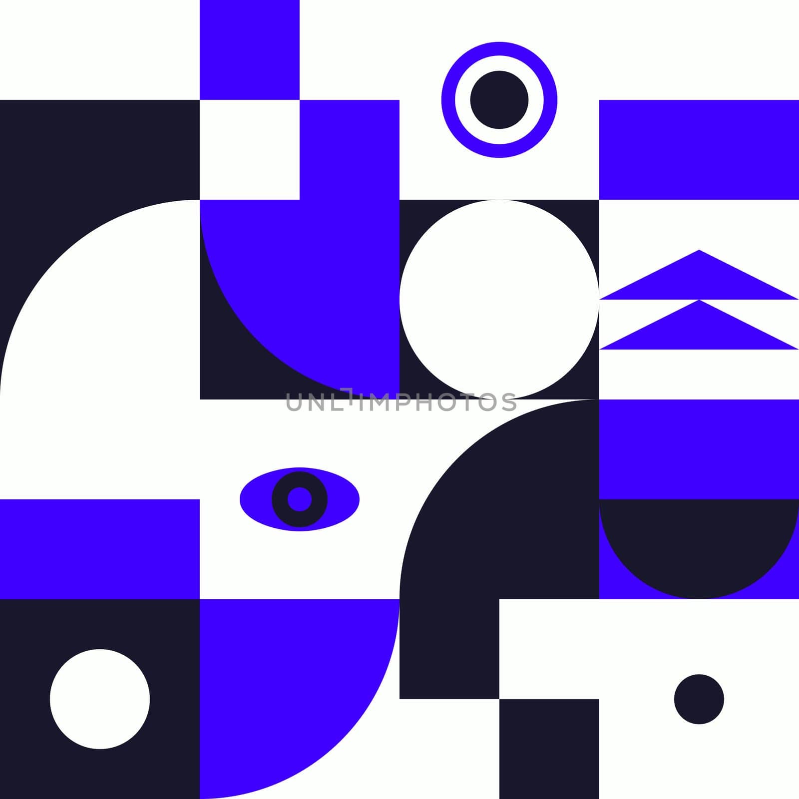 Simple geometric artwork with editable bold blocks. Scandinavian style. Universal abstract seamless pattern for wallpaper, web or prints cover, textile, ceramic tile etc.