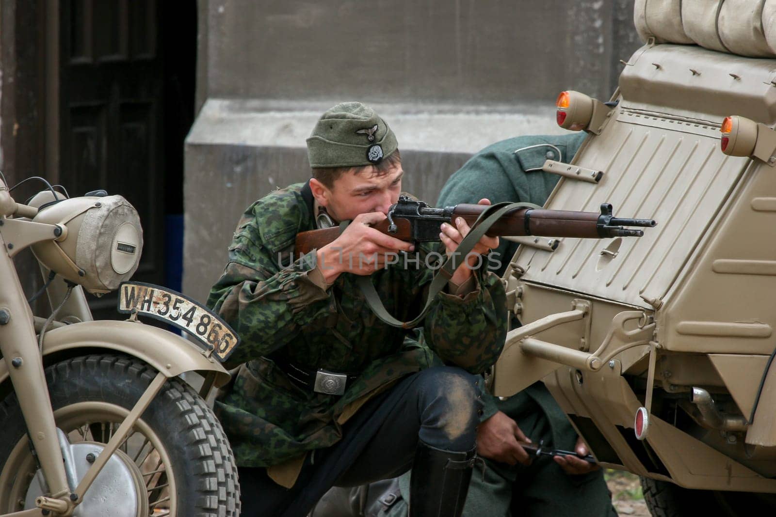 Battle scene at cinema city Cinevilla, in Latvia.