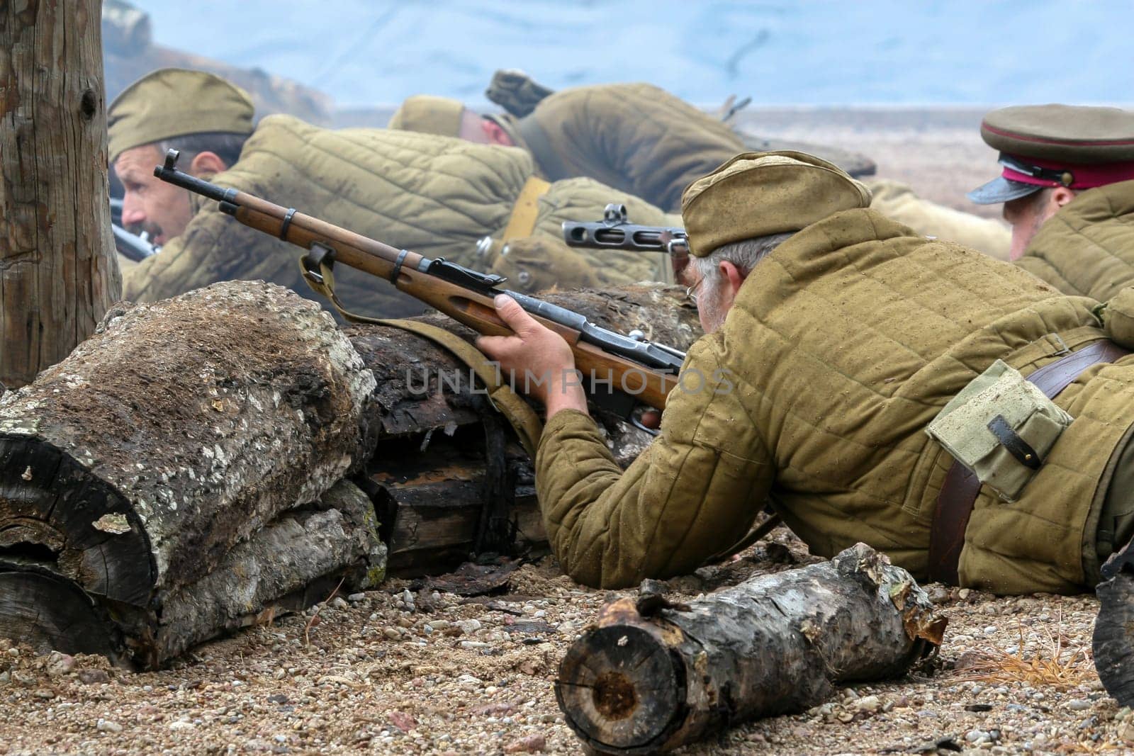 Battle scene at cinema city Cinevilla, in Latvia.