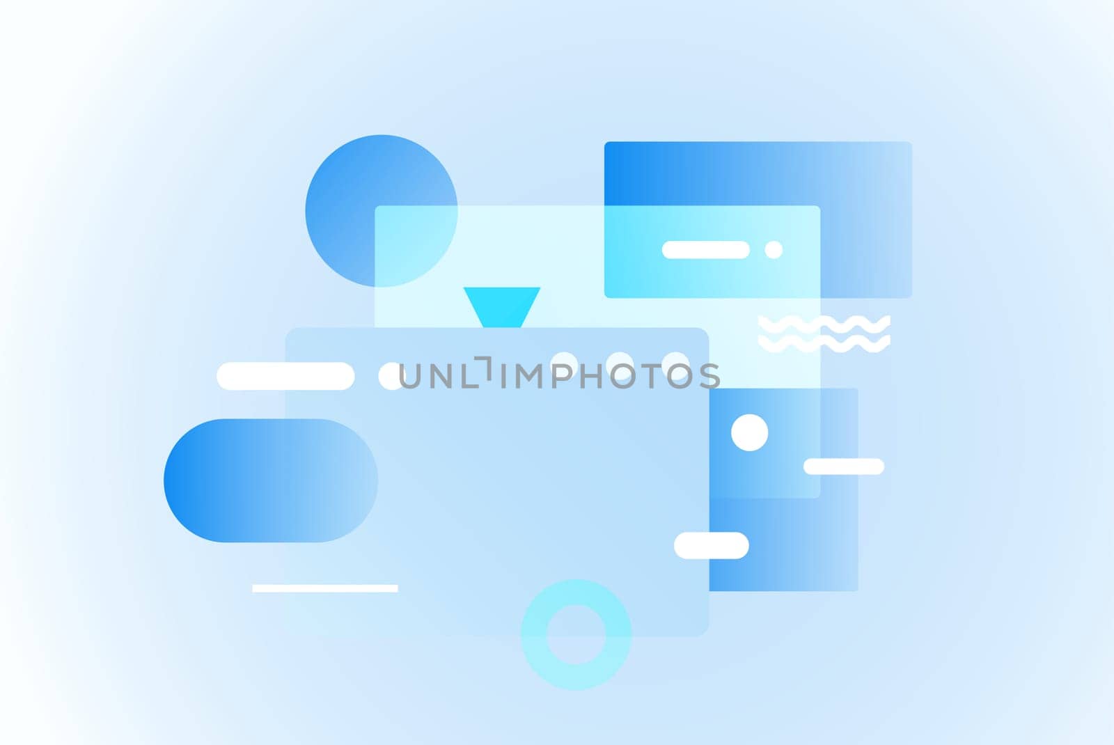 Web pages design composition. Creative smart network background. Gradient geometric forms in light pastel colors. Perfect illustration for startup, social media, advertising, marketing, management