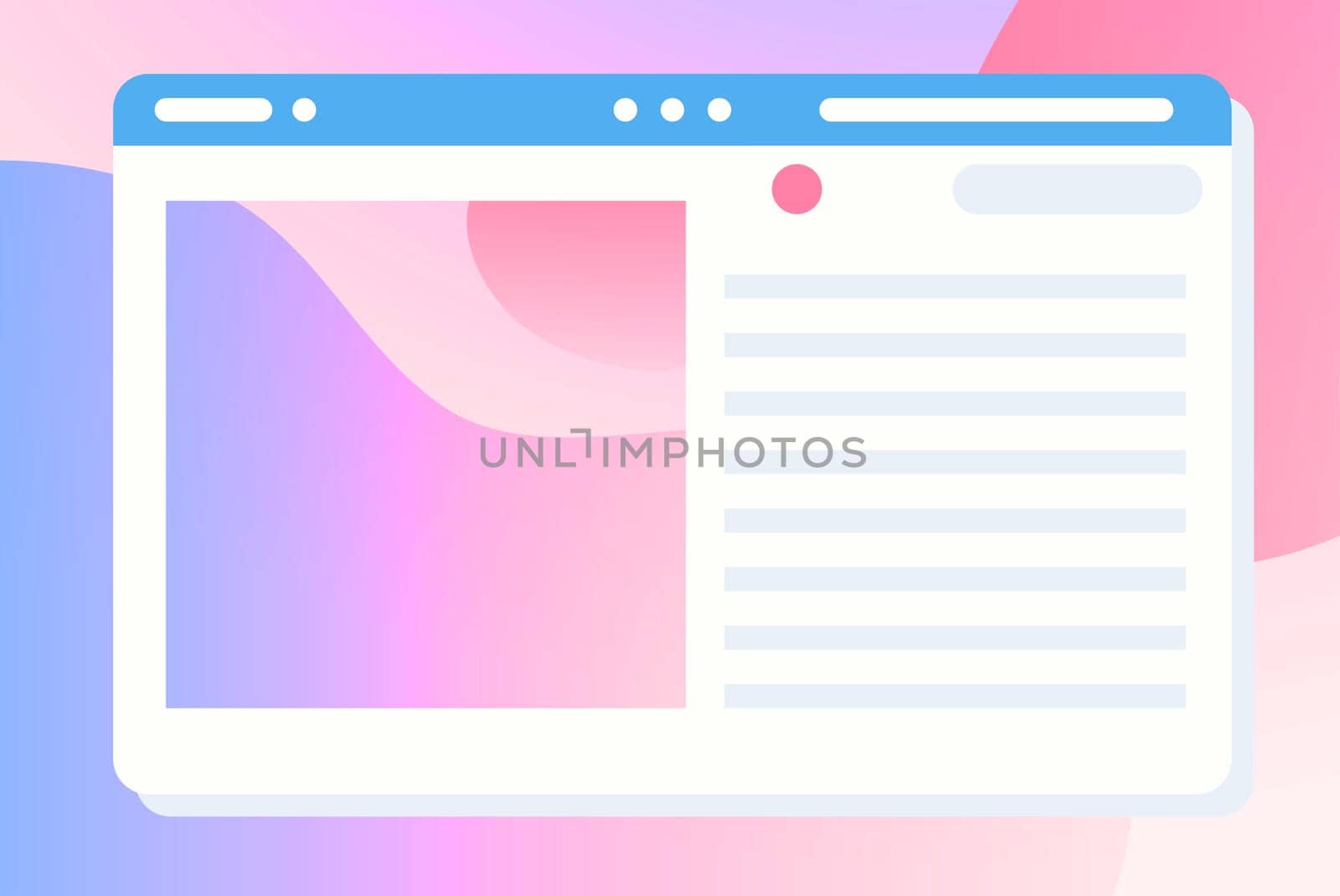 Web page design composition. Creative smart network background. Gradient geometric forms in light pastel colors. Perfect illustration for startup, social media, advertising, marketing, management