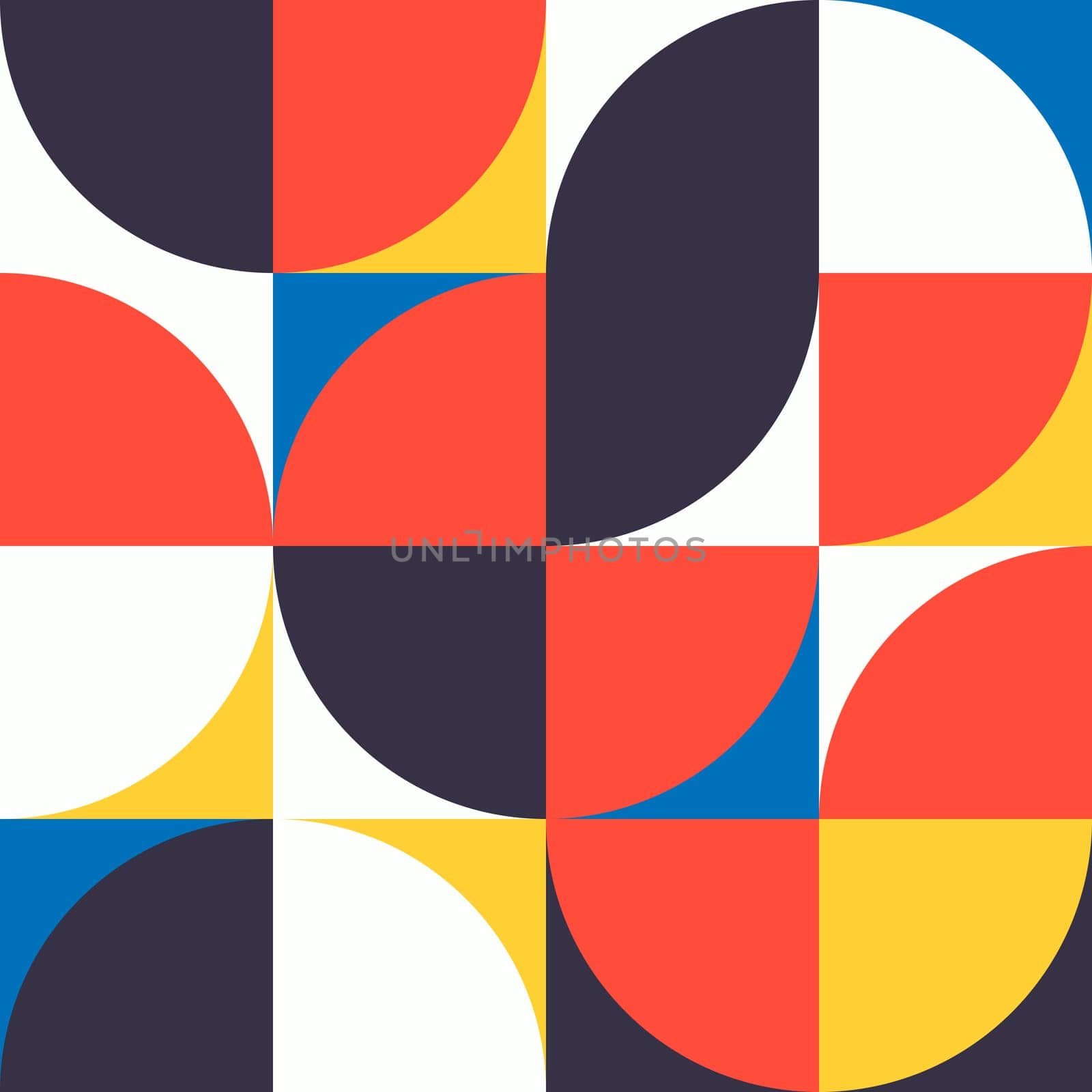 Simple geometric artwork with editable bold blocks. Scandinavian style. Universal abstract seamless pattern for wallpaper, web or prints cover, textile, ceramic tile etc.