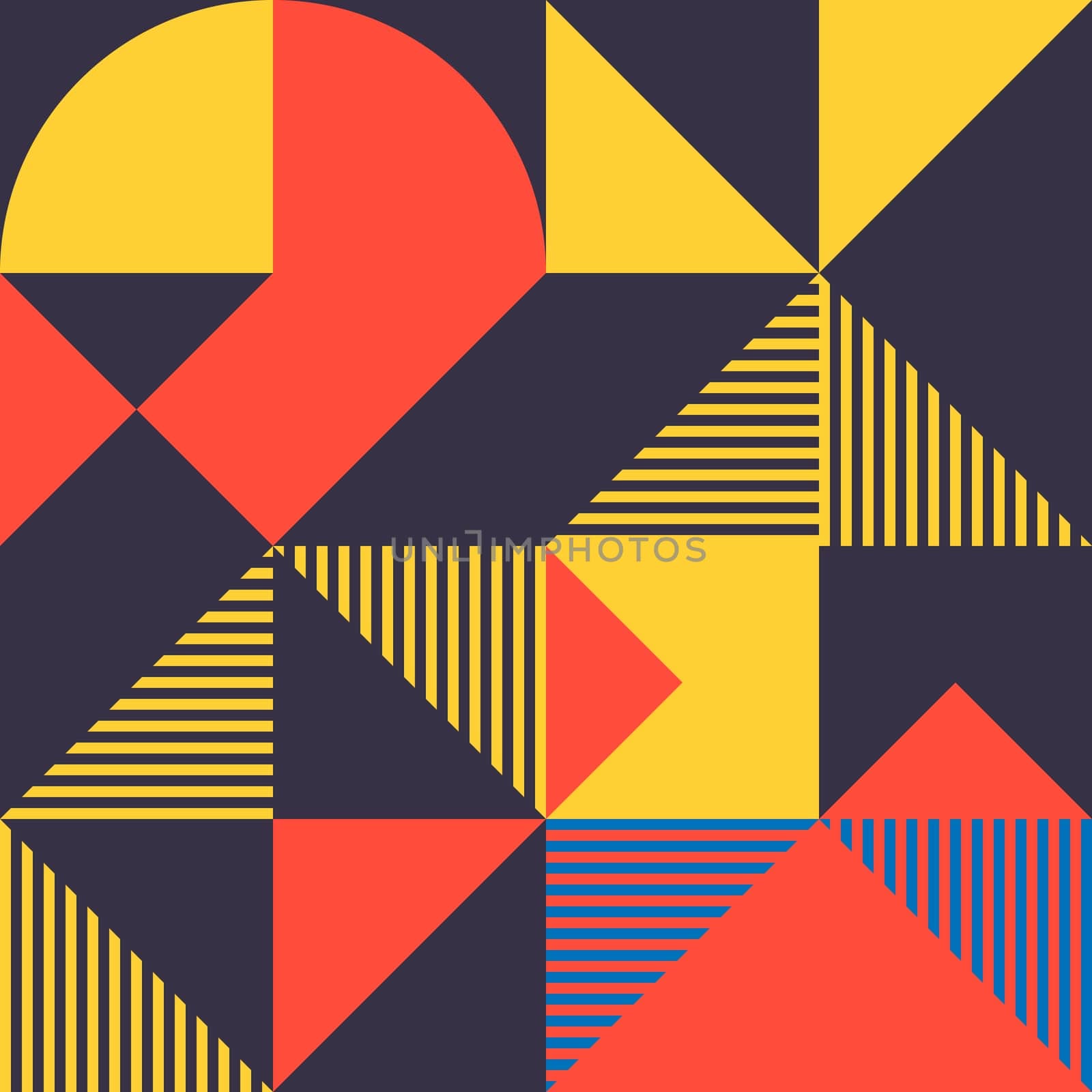 Simple geometric artwork with editable bold blocks. Scandinavian style. Universal abstract seamless pattern for wallpaper, web or prints cover, textile, ceramic tile etc.