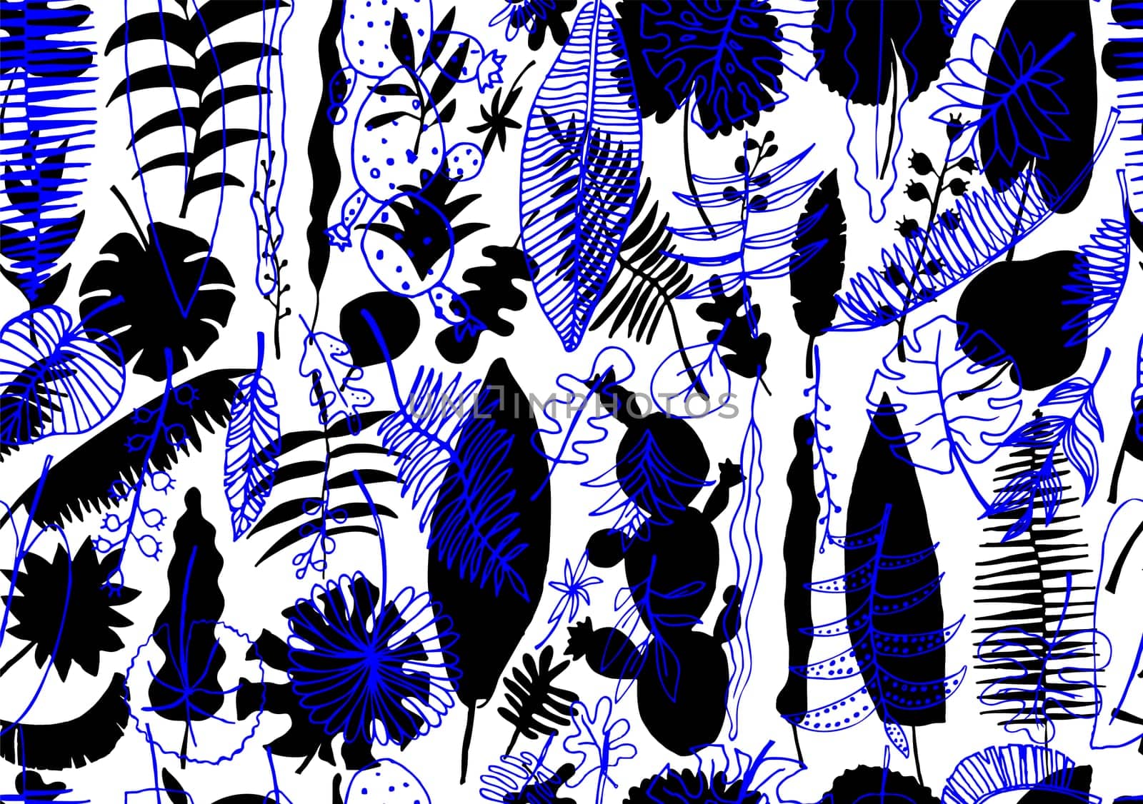 Floral seamless pattern. Vector nature bright background. Flourish wallpaper with plants Inflorescences