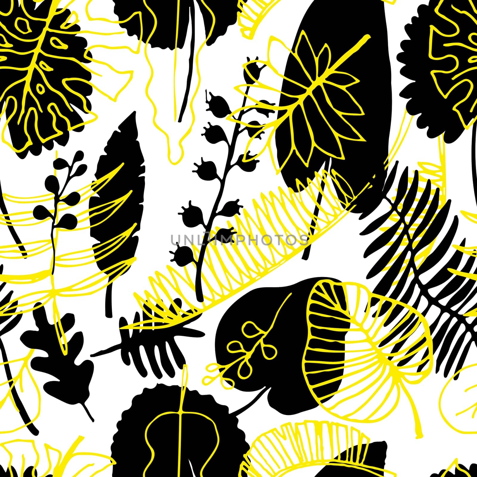 Floral seamless pattern. Vector nature bright background. Flourish wallpaper with plants Inflorescences