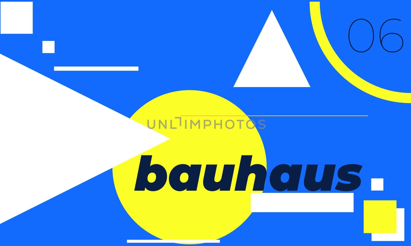 Minimal geometric web banner design. Vector template with shapes elements. Bauhaus, modern, hipster style