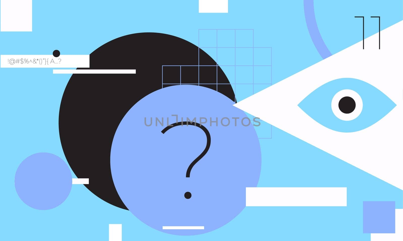 Minimal geometric web banner design. Vector template with shapes elements. Bauhaus, modern, hipster style