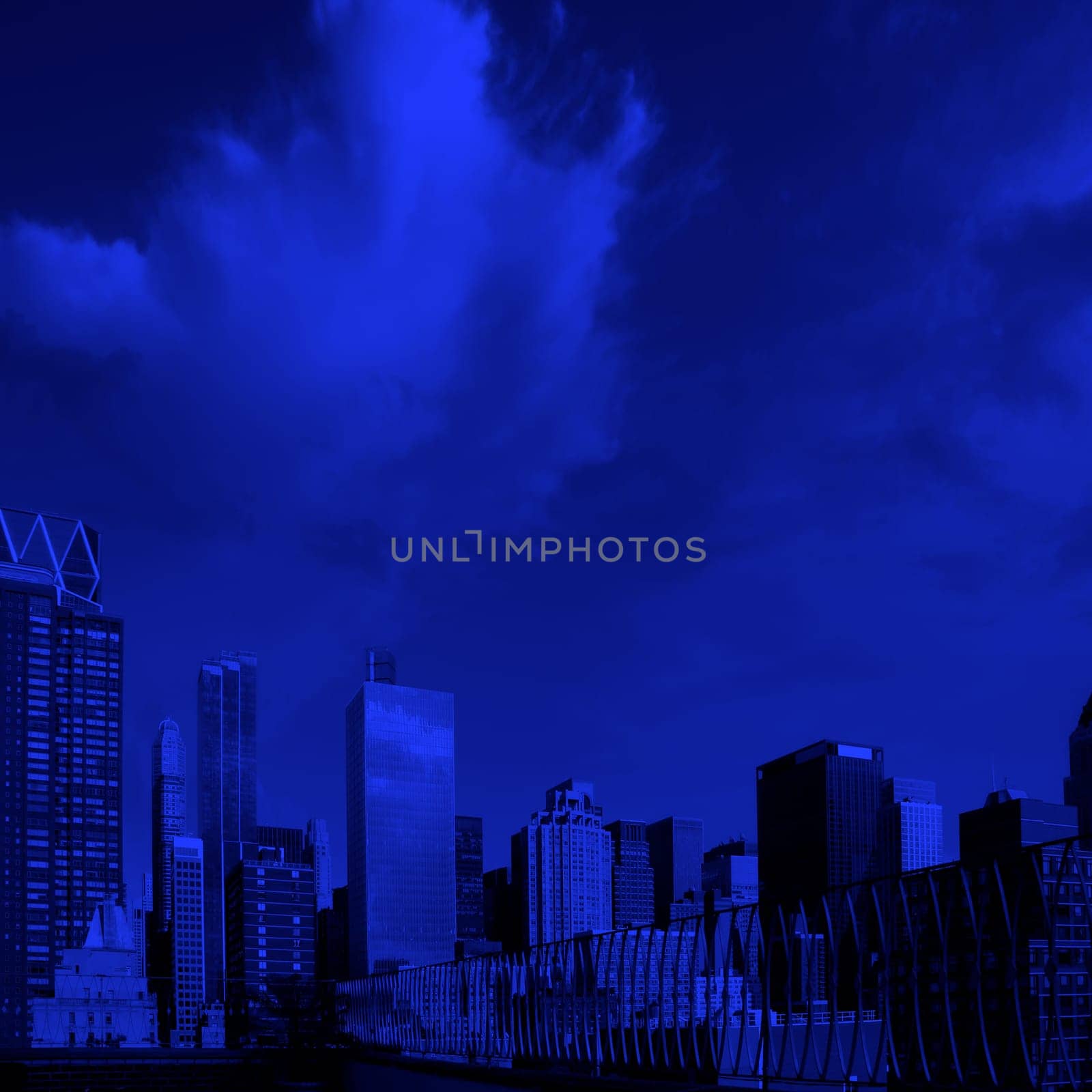 Skyscrapers over clear sky in Manhattan, New York