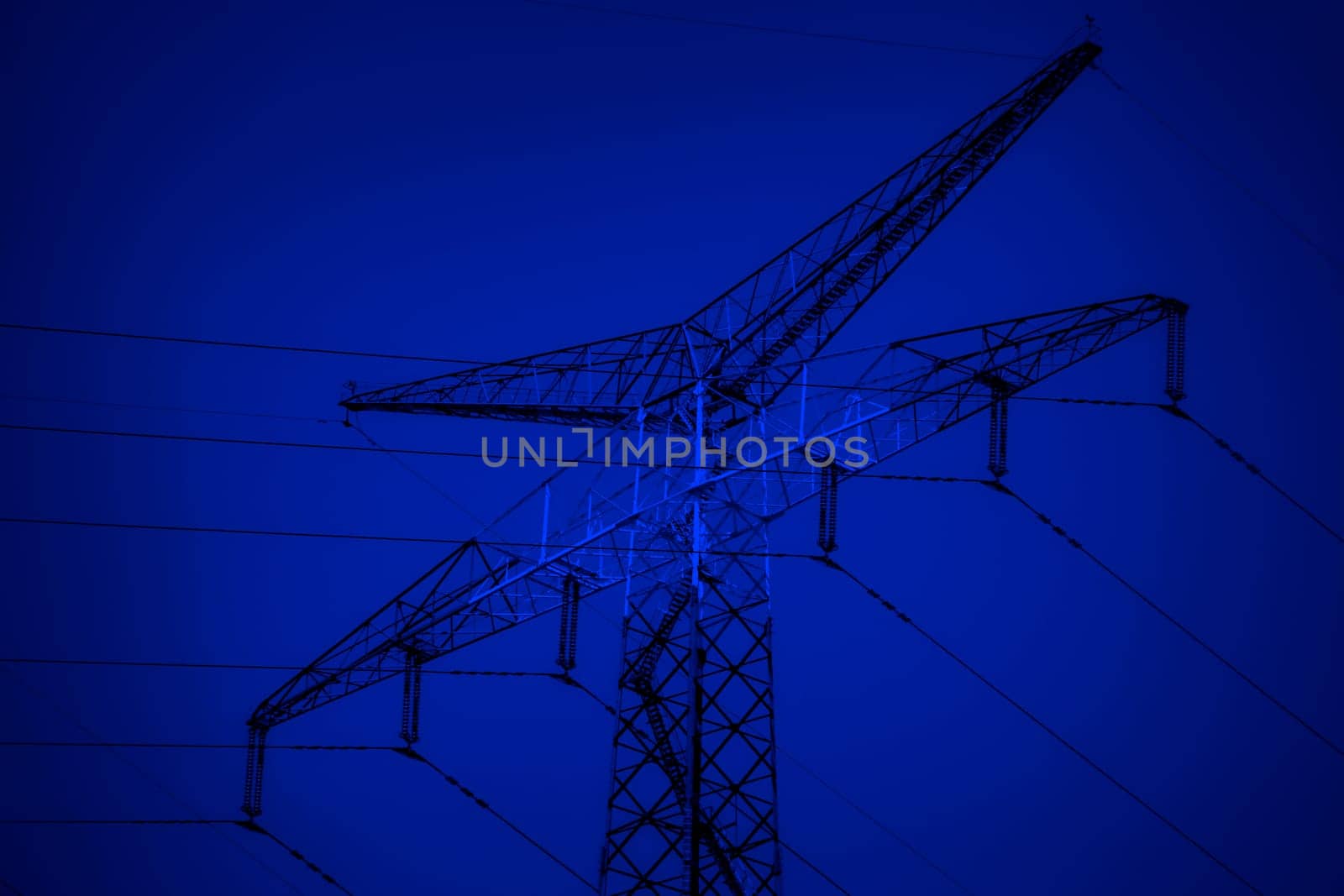 an image of a metal tower of Power Lines