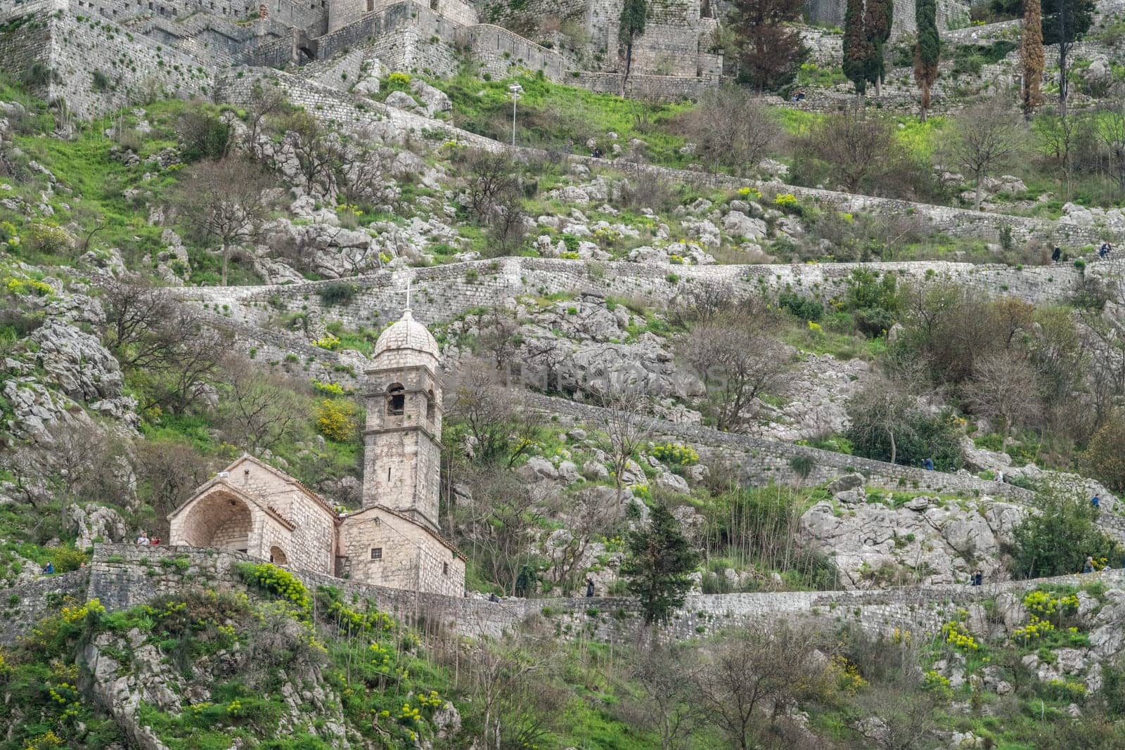 The Chapel of Our Lady of Salvation on the hillside above Kotor, Montenegro