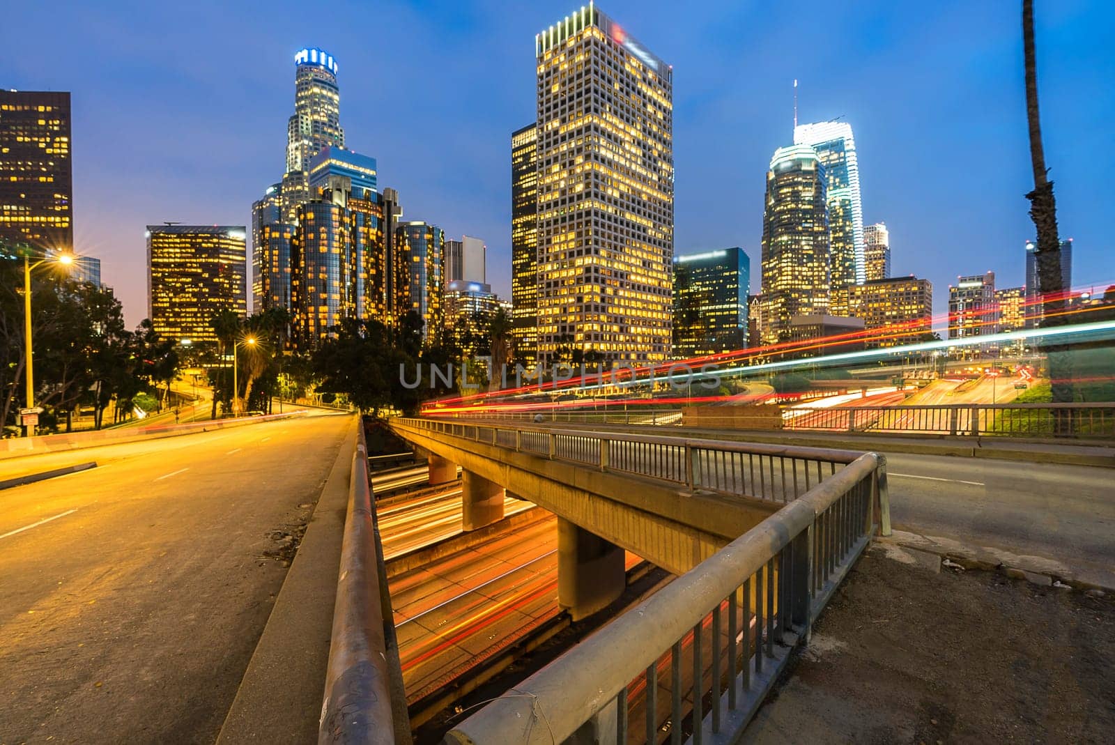 Los Angeles Downtown Sunset, LA California, USA