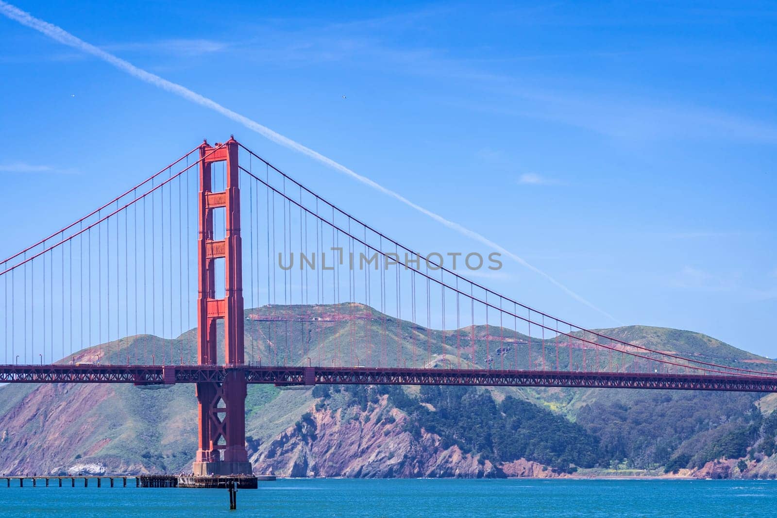 Golden Gate bridge in San Francisco California USA West Coast of Pacific Ocean