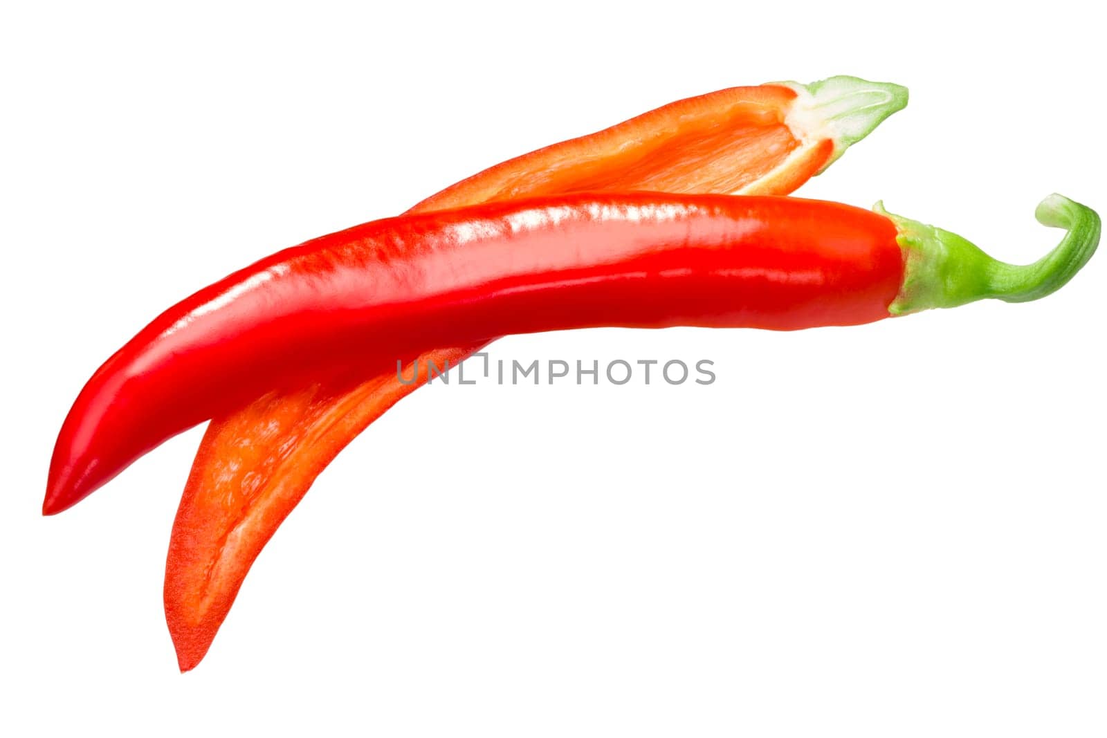 Budai Csipos Paprika Hungarian Pepper, ripe split pod