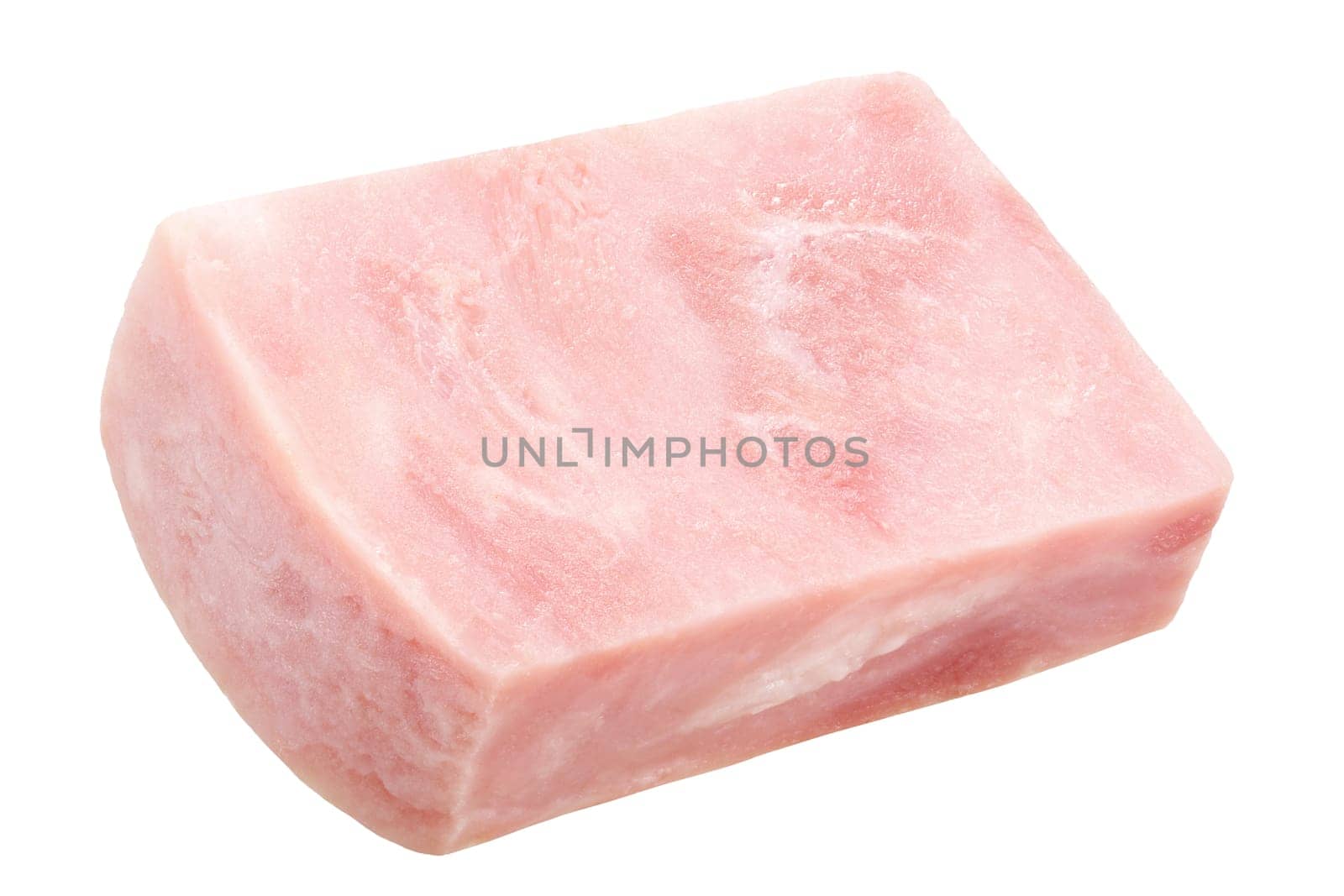 Ham sausage marbled, streaky piece or rectangular rounded portion