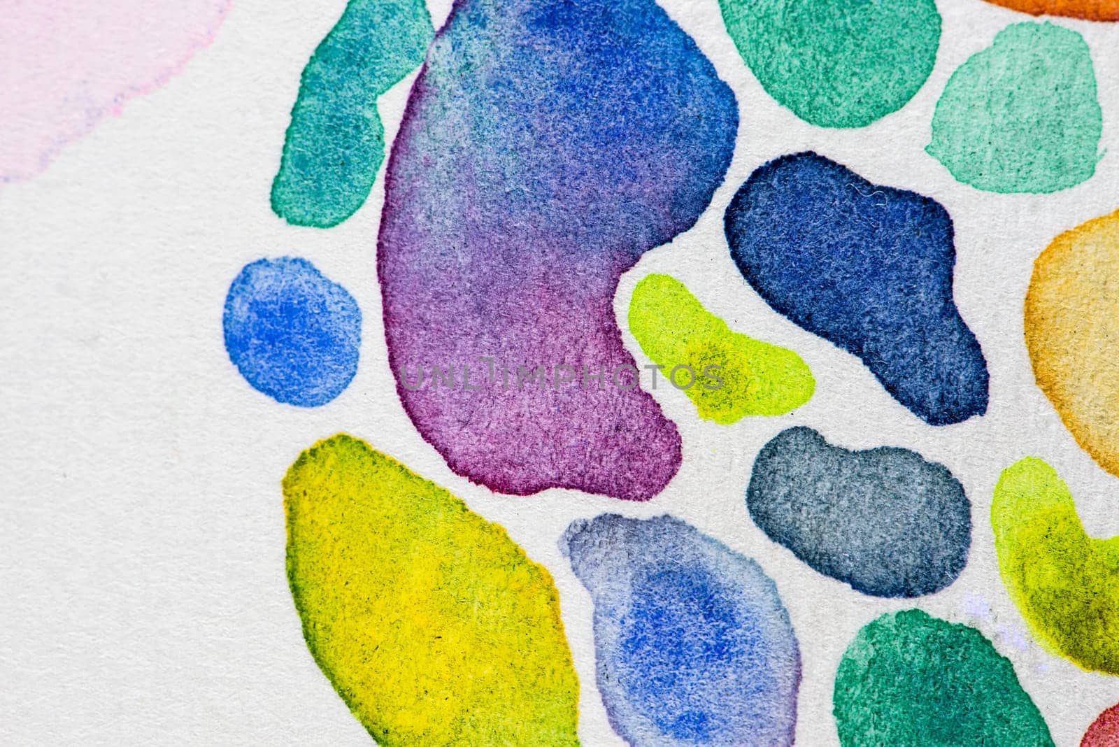 Abstract aquarelle hand drawn art on white background, Watercolor grunge texture backdrop