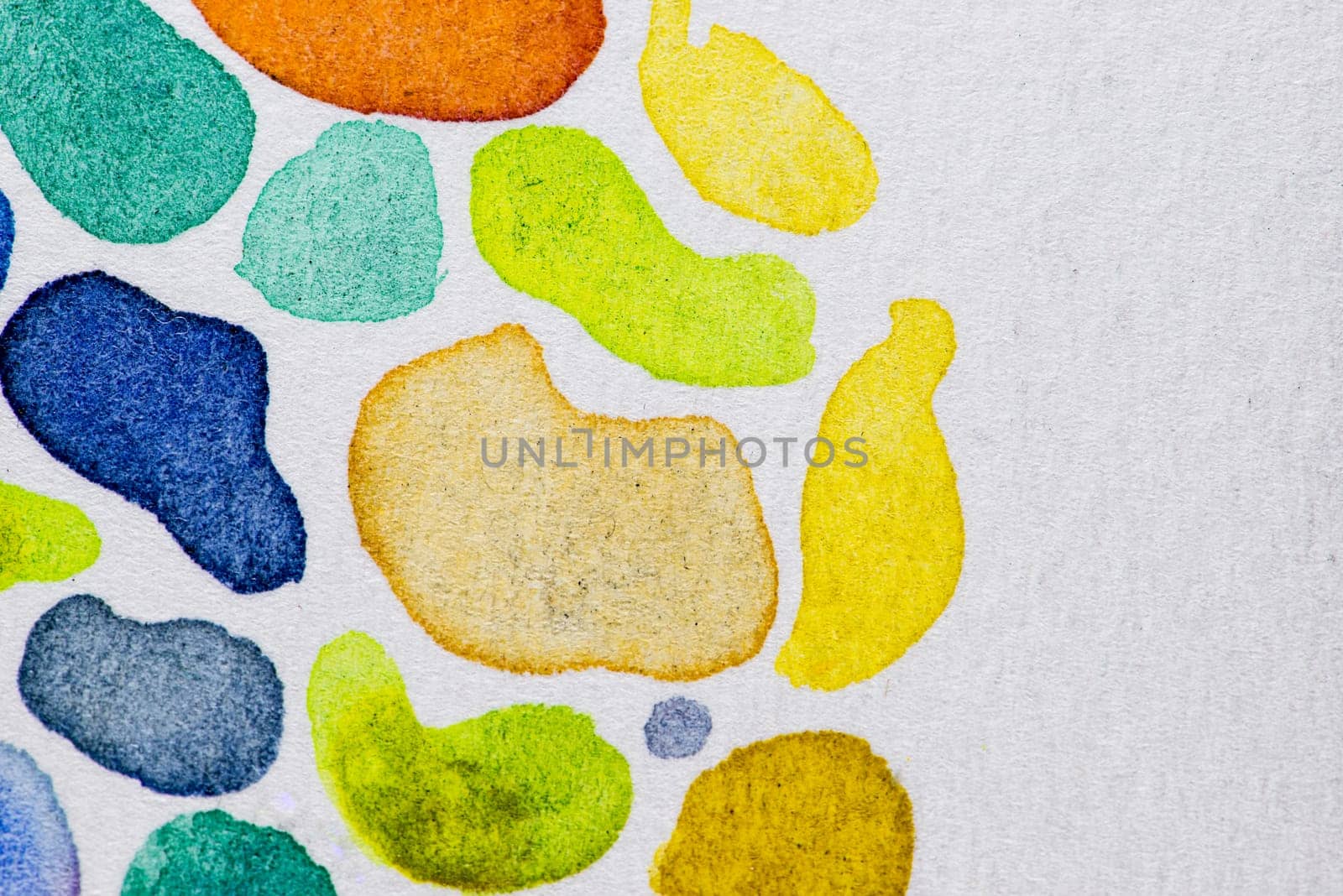 Abstract aquarelle hand drawn art on white background, Watercolor grunge texture backdrop