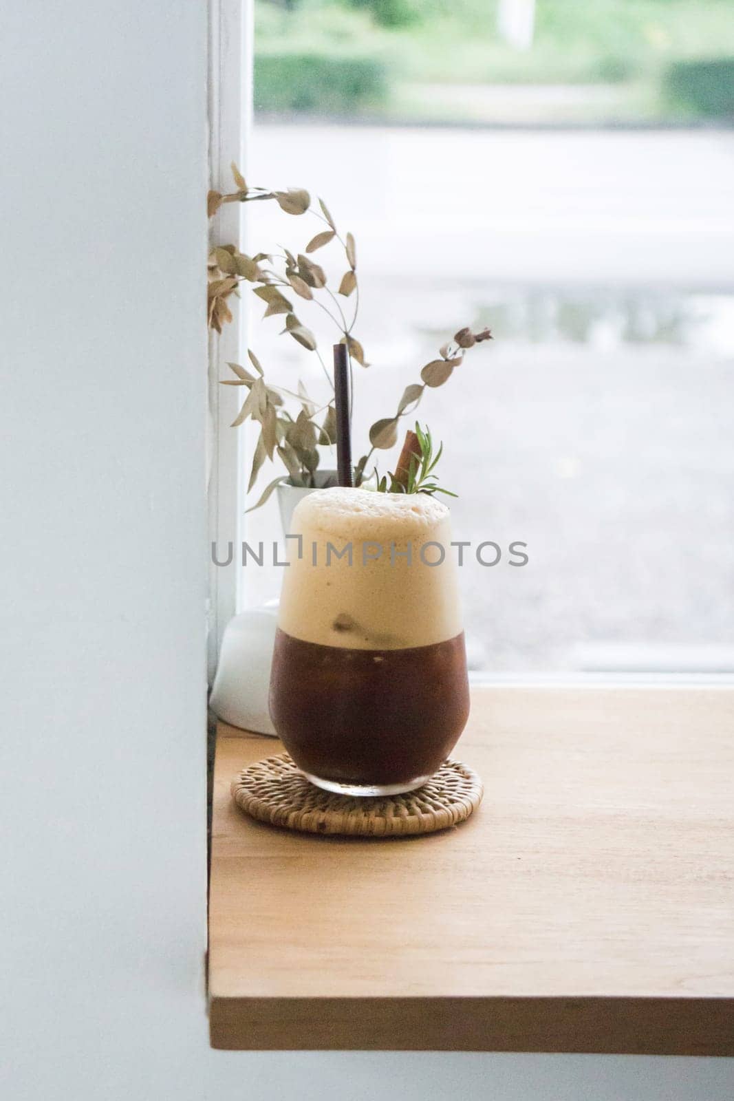 Waking up drink of lime coffee, stock photo