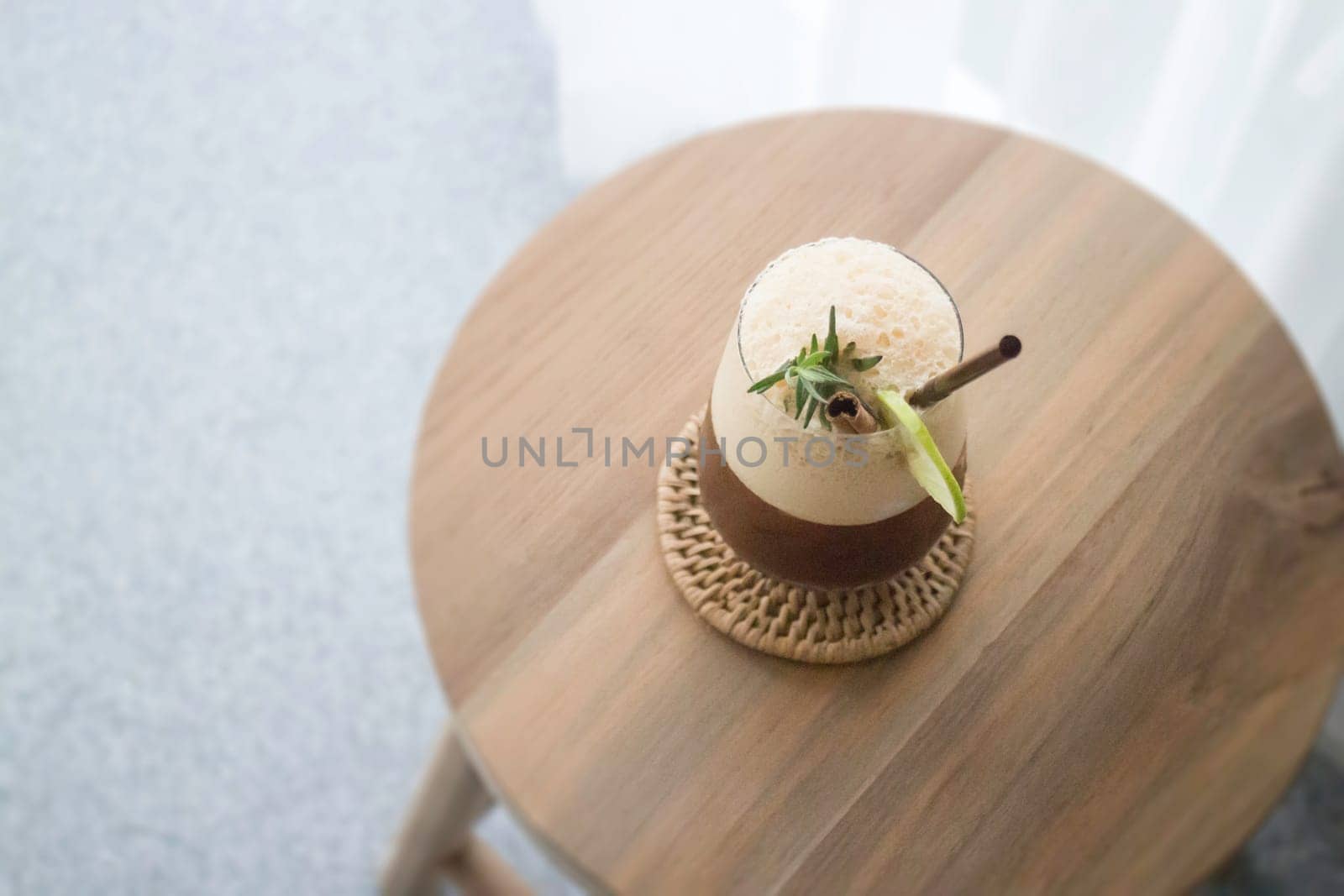 Waking up drink of lime coffee, stock photo