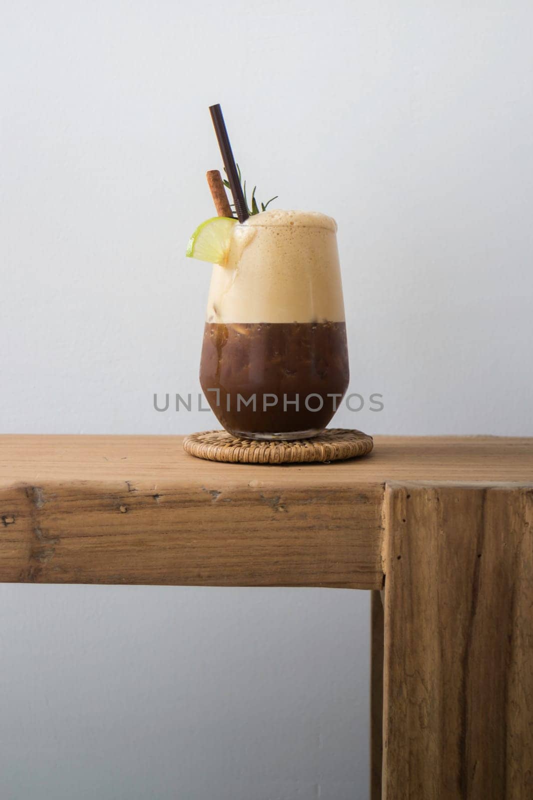 Waking up drink of lime coffee, stock photo