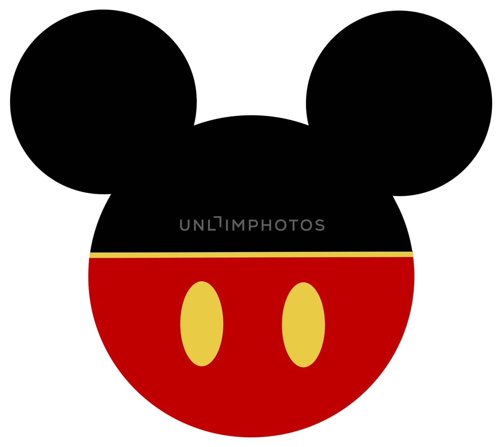 mickey mouse head character cartoon traditional illustration