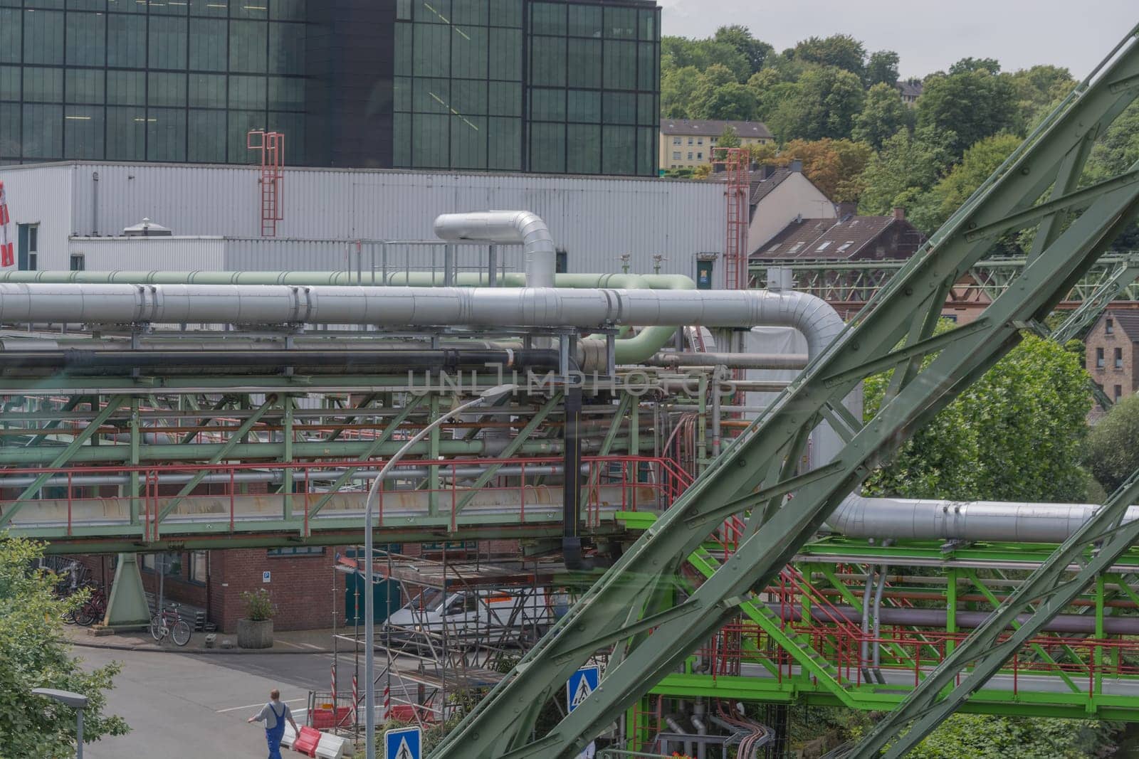 WUPPERTAL  NRW  GERMANY - JULY 31  2017:.The Bayer AG plants located in Wuppertal Elberfeld on both sides of the river Wupper develops and produces pharmaceutical products.