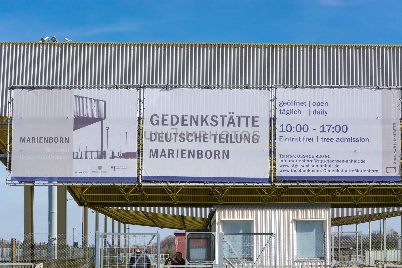 HELMSTEDT-MARIENBORN, GERMANY - MARCH 25, 2017: Historic border crossing museum between West and East Germany in Saxony-Anhalt.