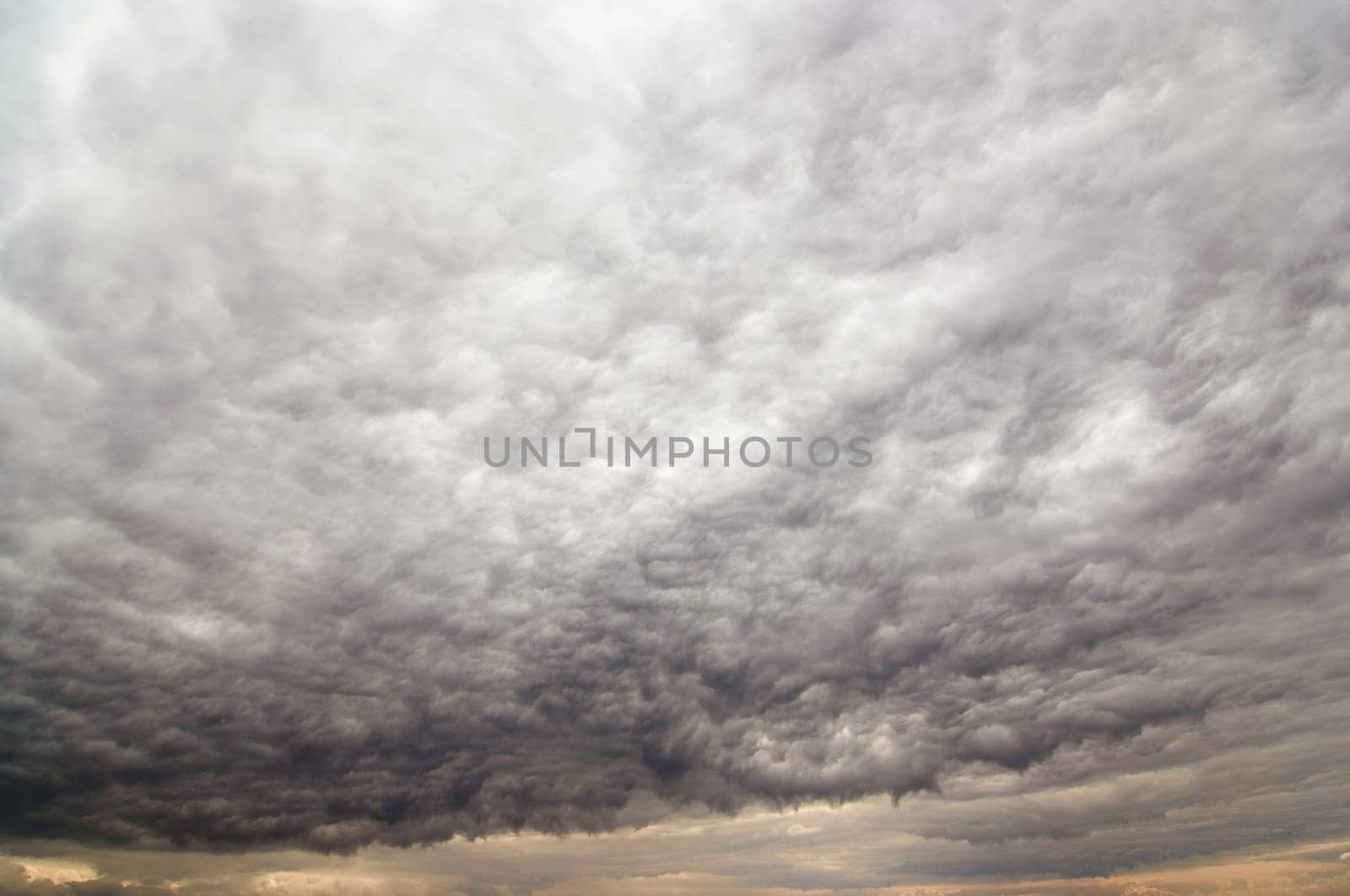 Bizarre rainy clouds - before storm