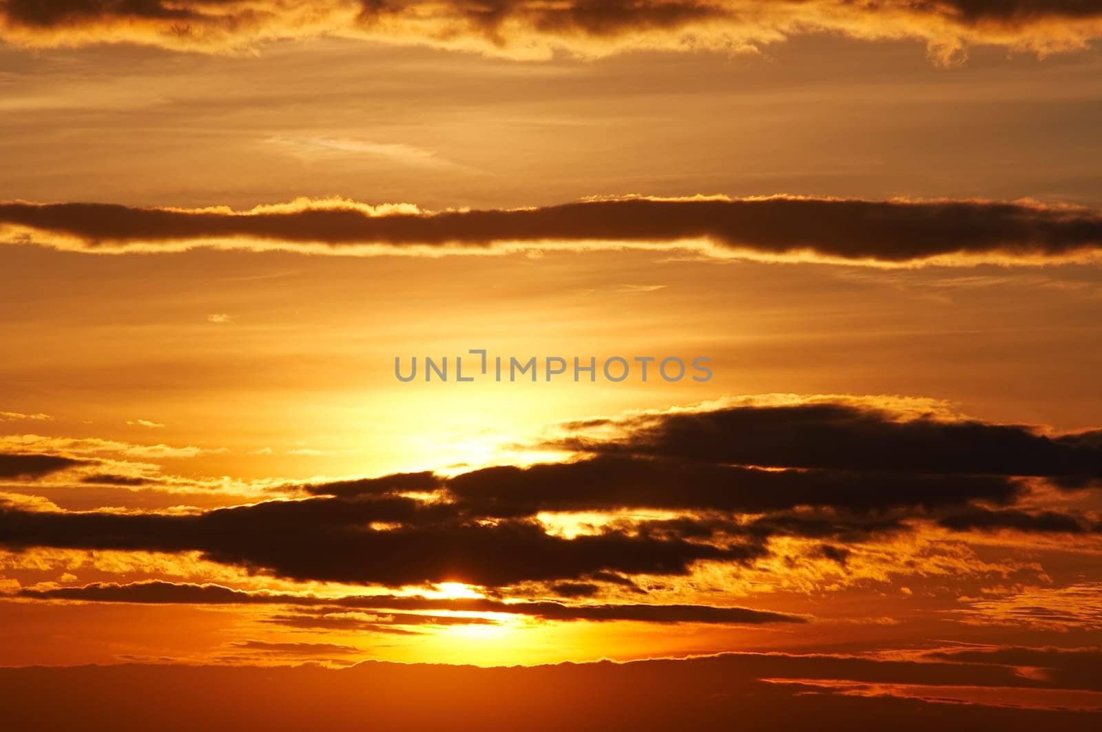 Dark clouds at sunset
