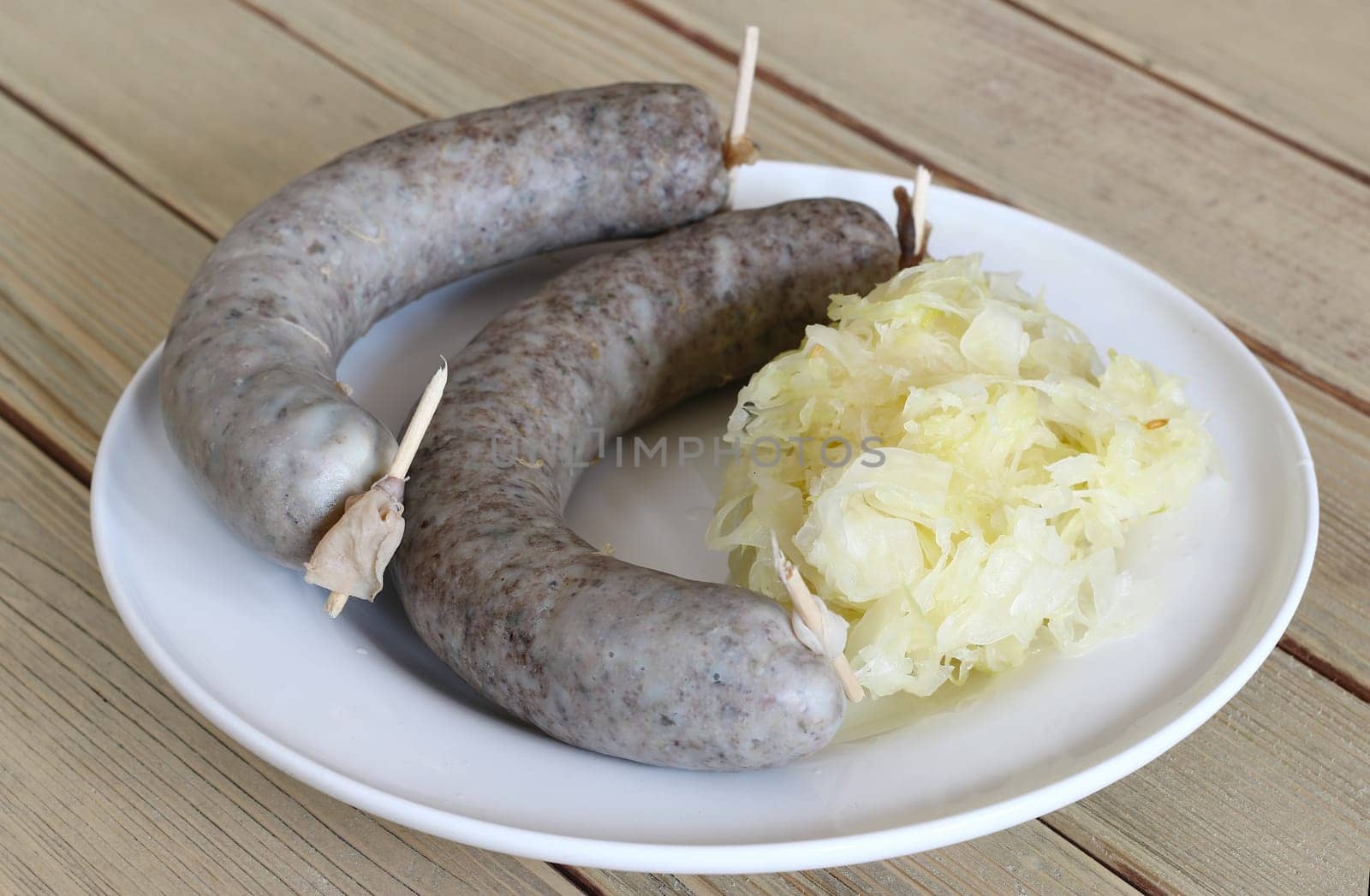 Sausage with sauerkraut - favorite hog killing delicacy